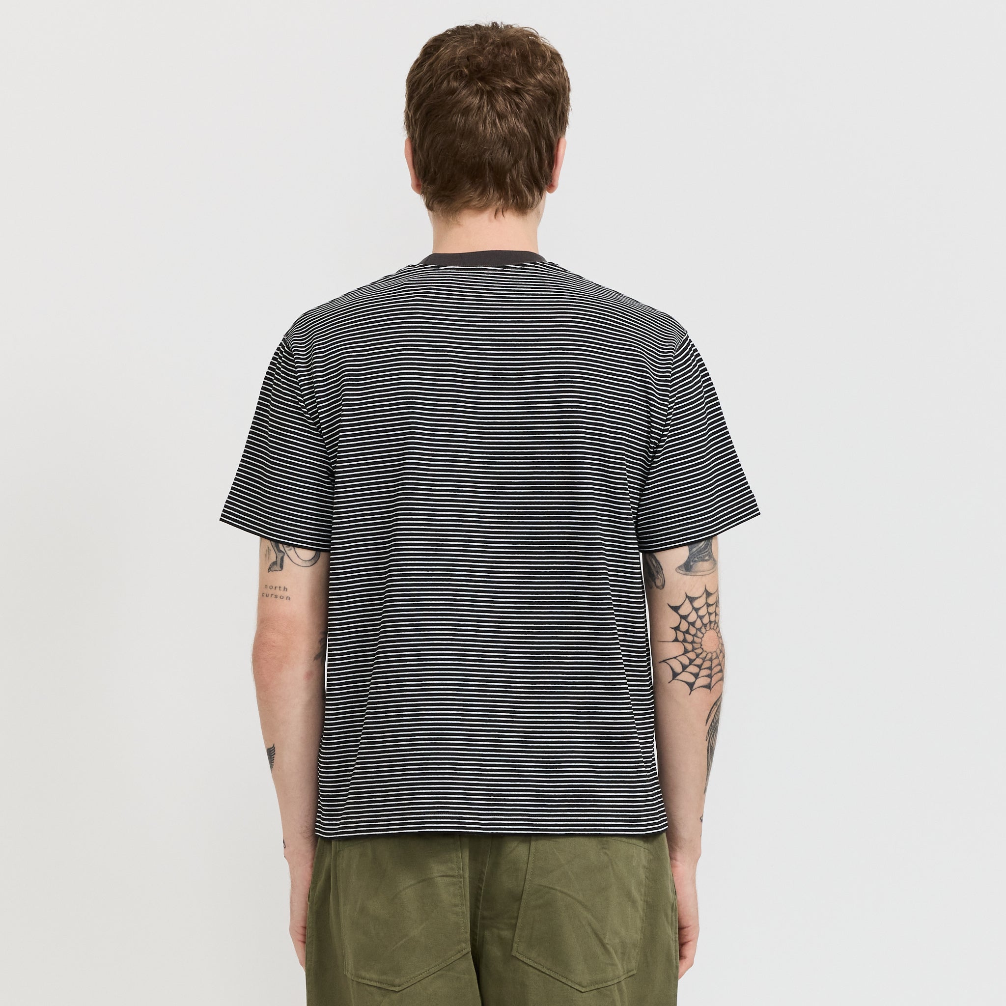 Danton | Pocket T-Shirt Black/White Stripe | Maplestore