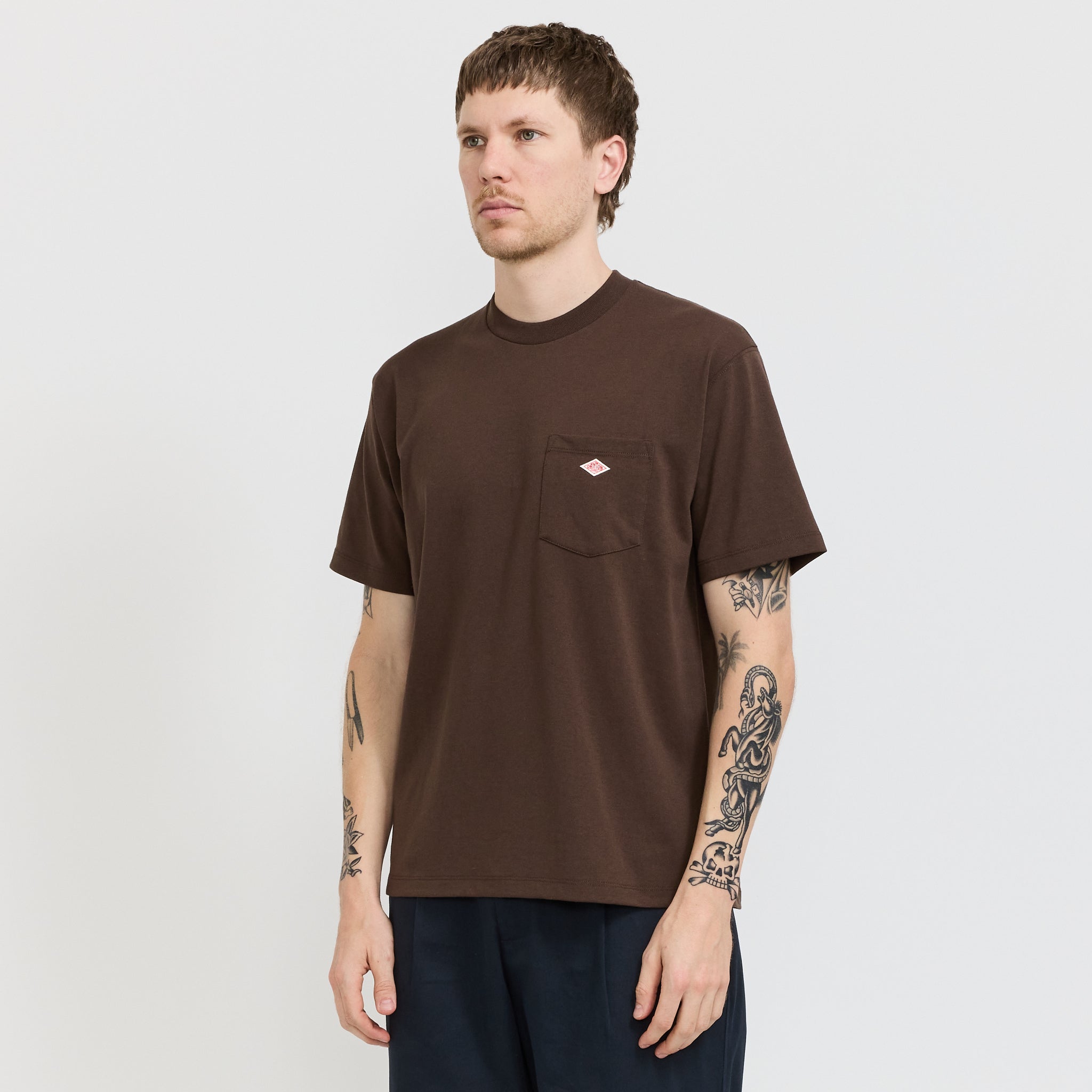 Danton | Pocket T-Shirt Dark Brown | Maplestore