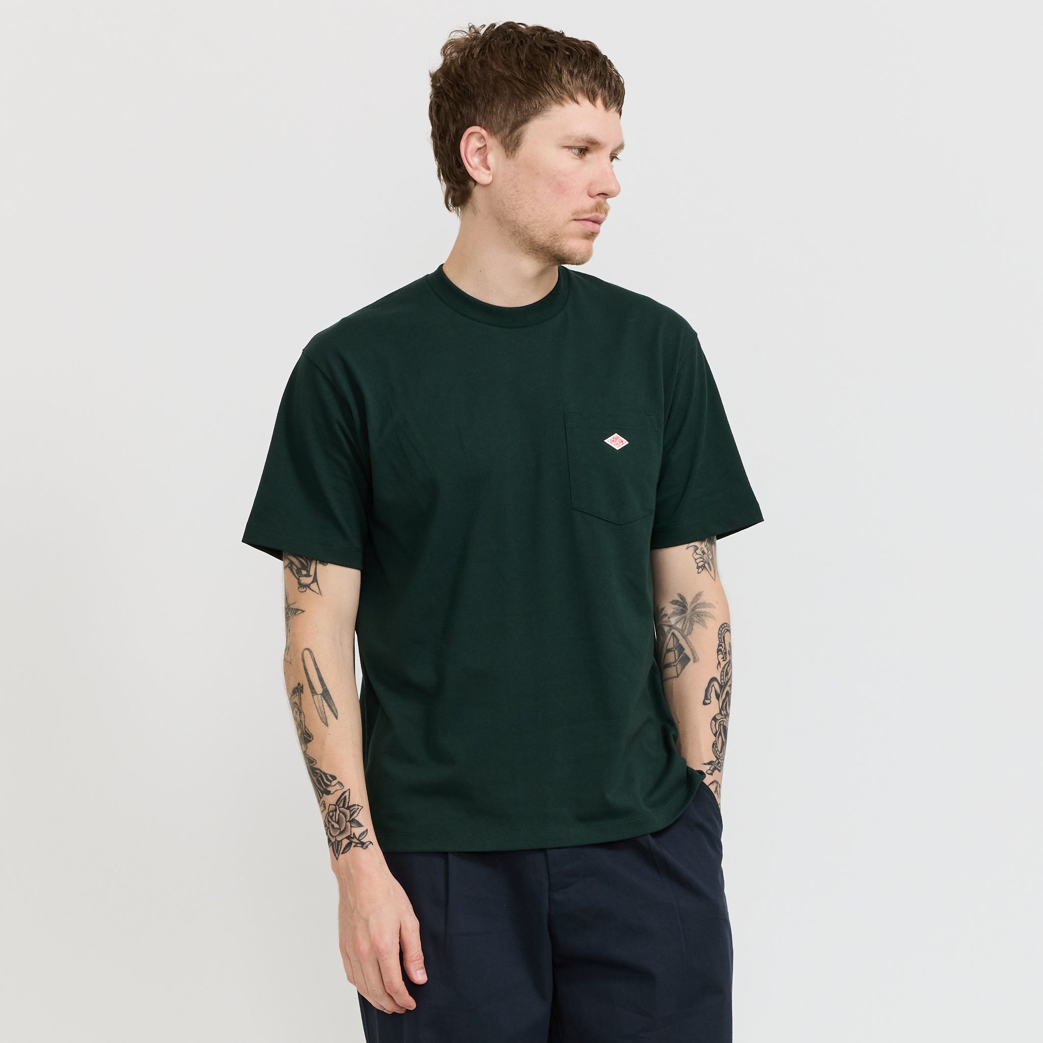 Danton | Pocket T-Shirt Dark Green | Maplestore