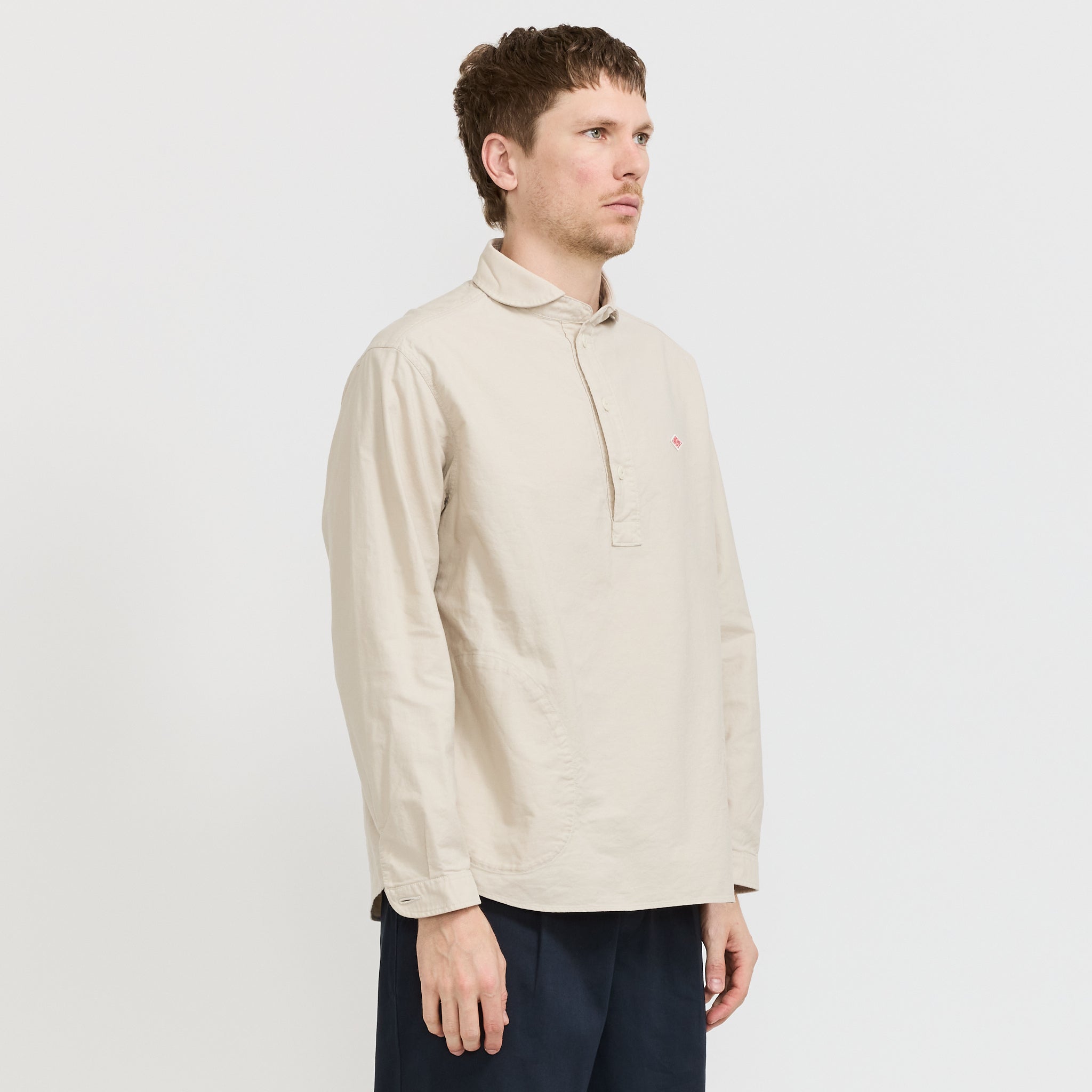 Danton | Round Collar P.O Shirt Oyster | Maplestore