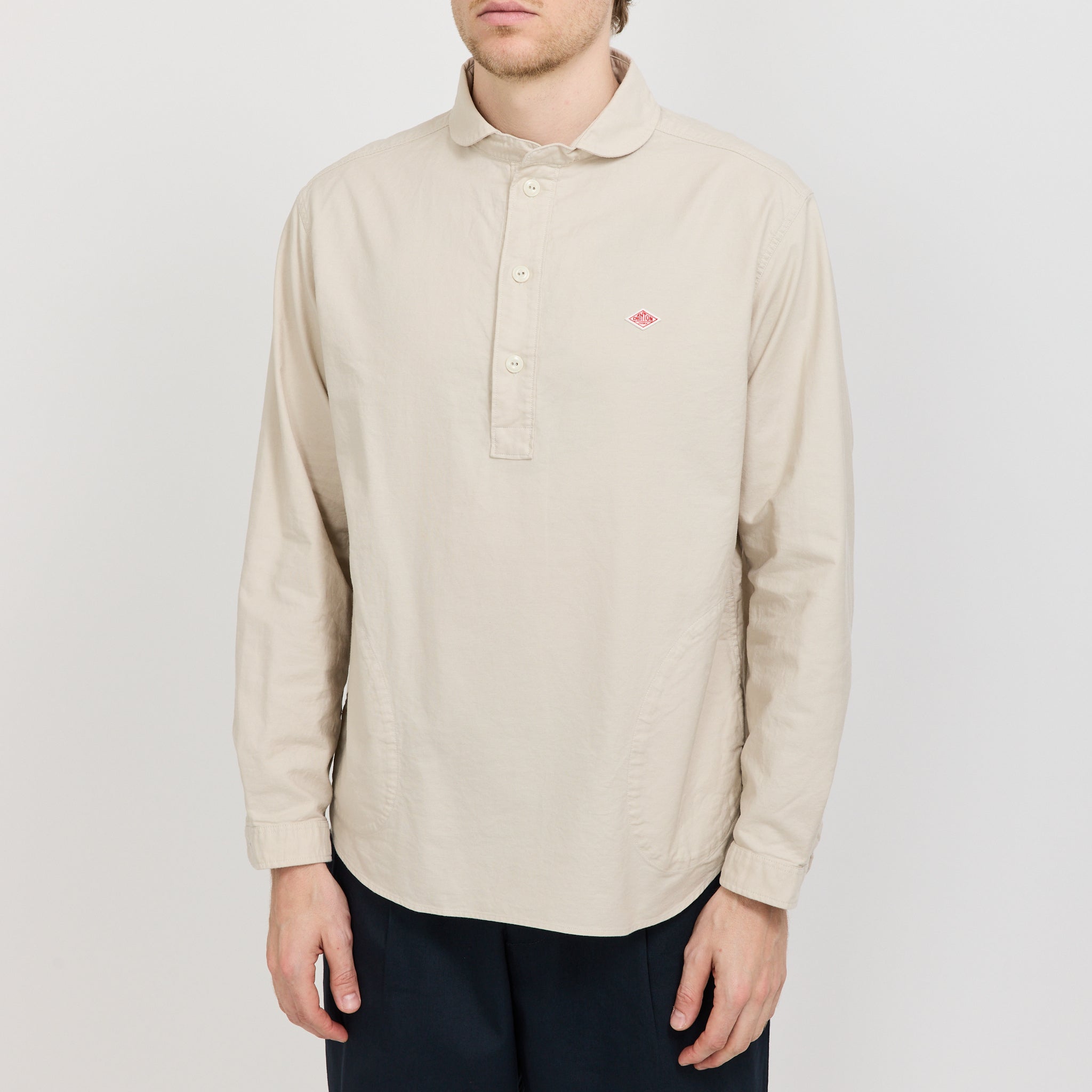 Danton | Round Collar P.O Shirt Oyster | Maplestore