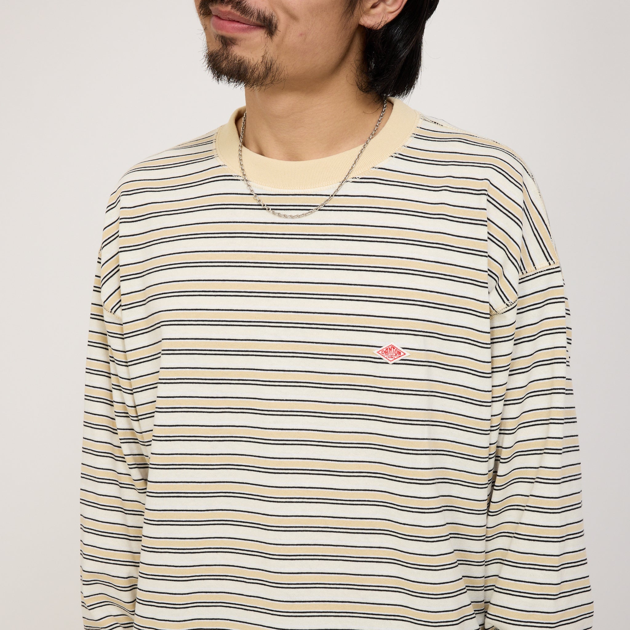 Danton | Sweat T-Shirt Ecru/Beige Multi | Maplestore