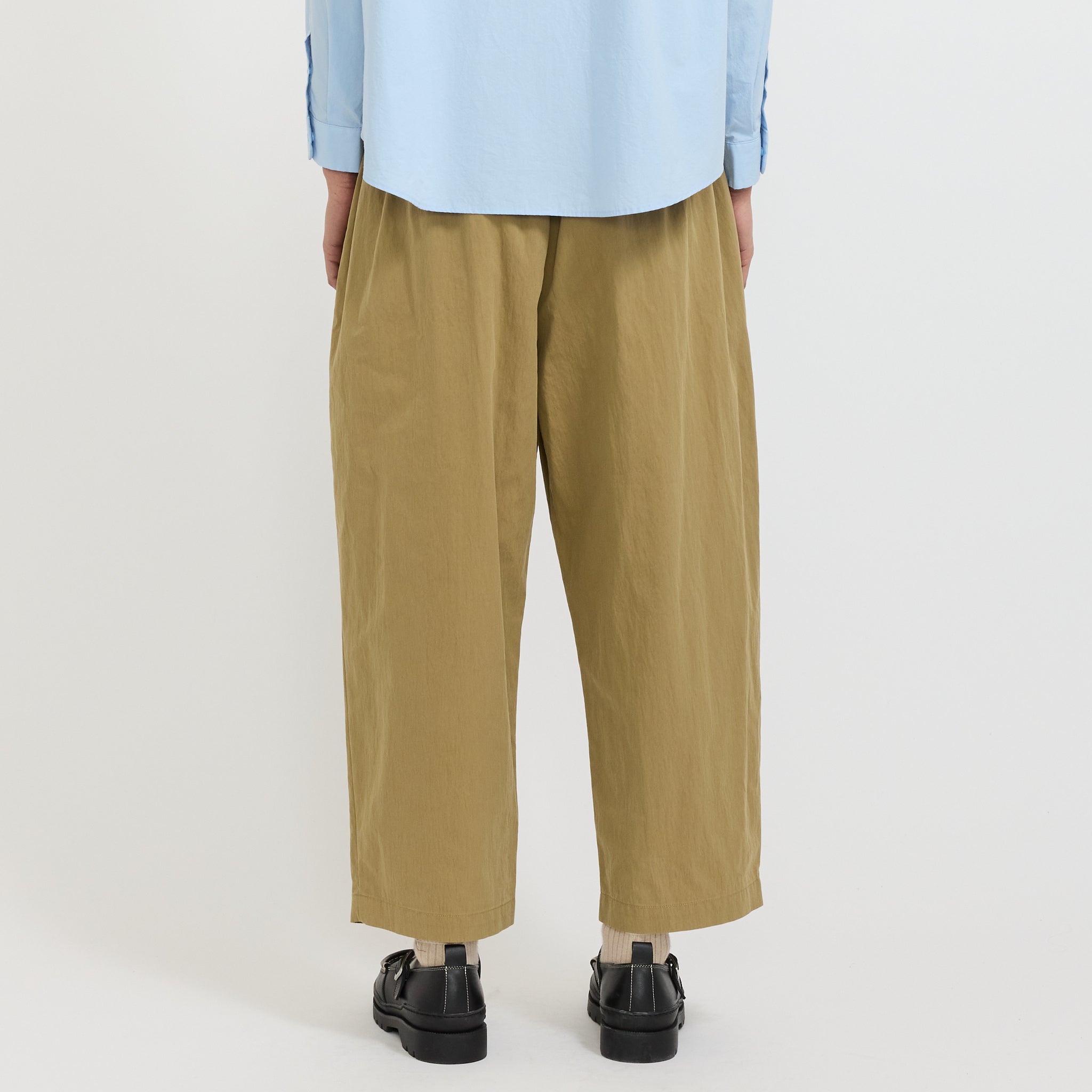 Double Pleated Easy Pants Dark Beige
