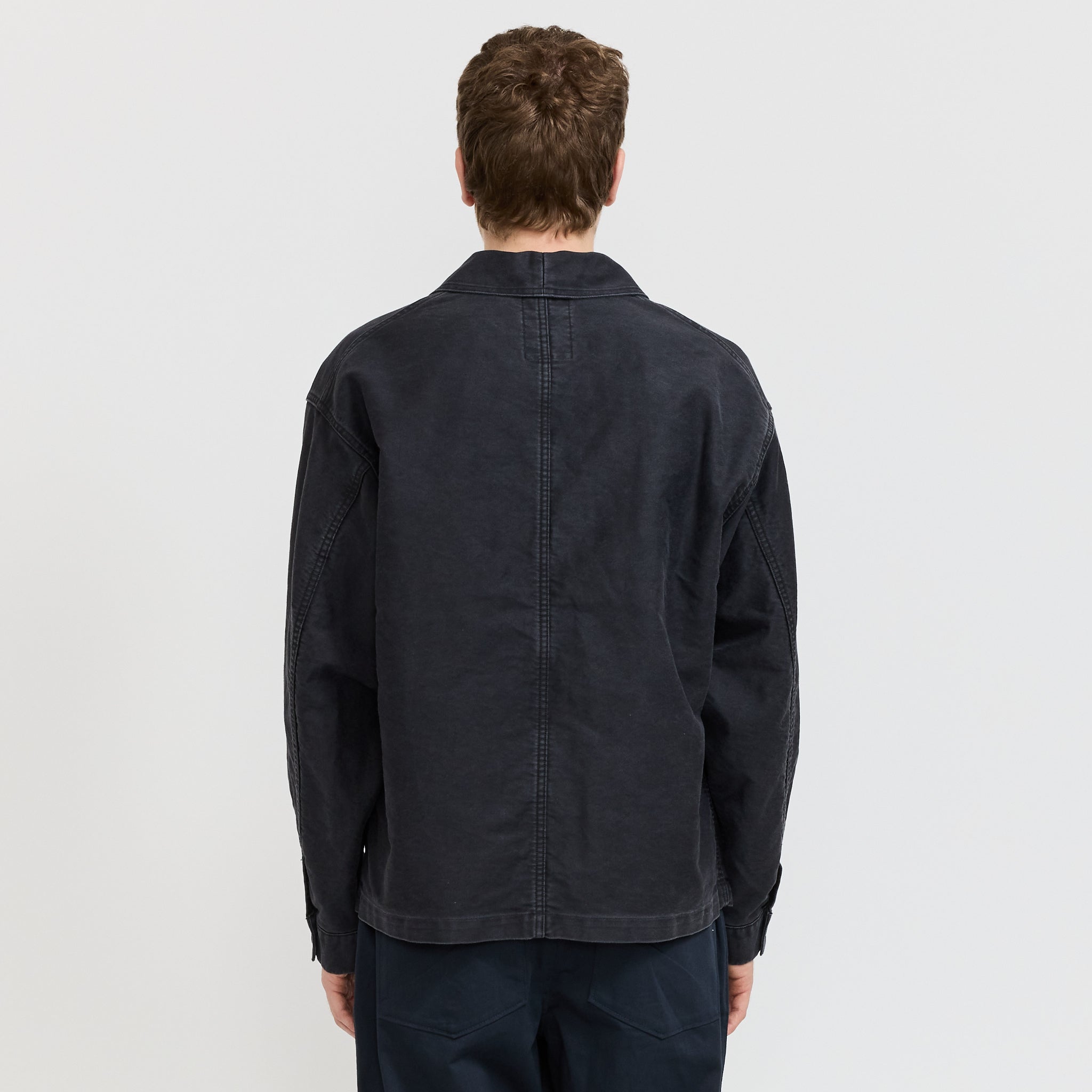 Danton | Wide Coverall Sulfur Dye Heavy Moleskin Black | Maplestore