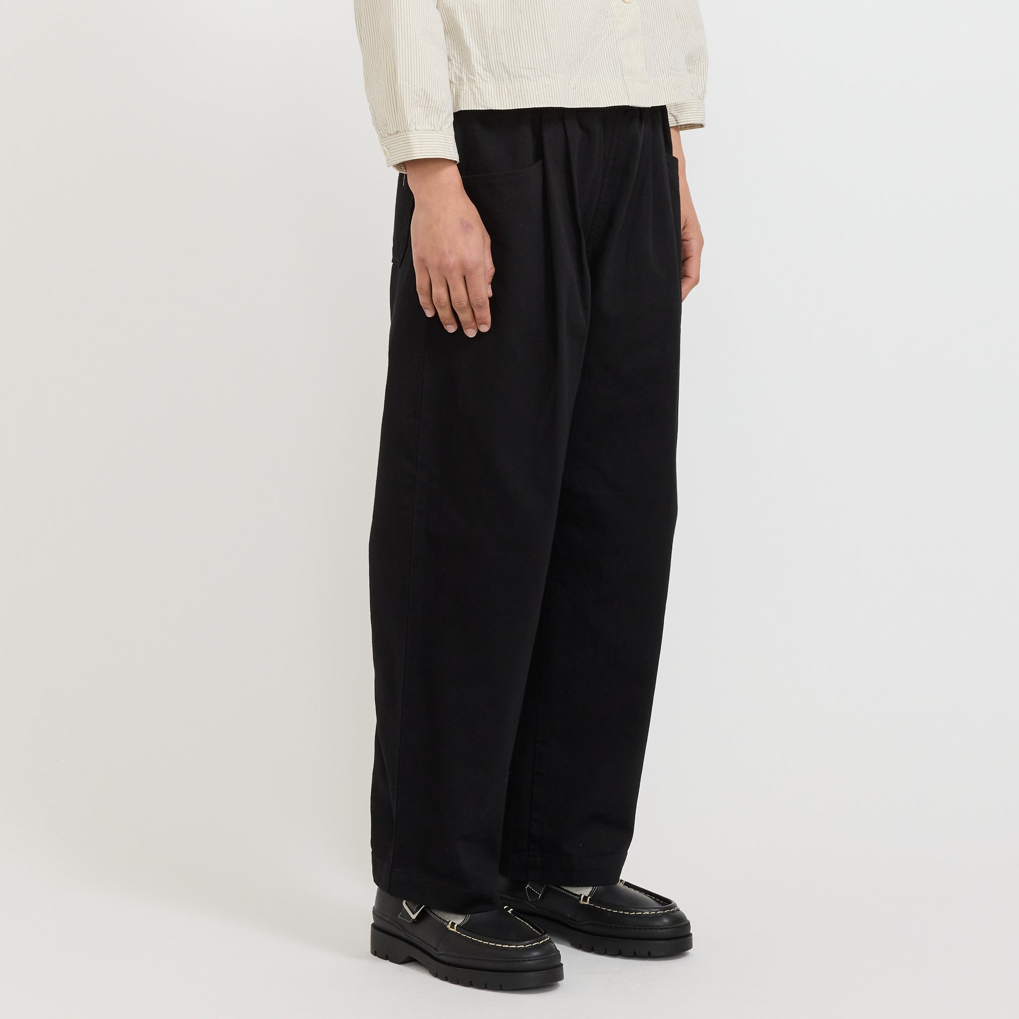 Tuck Easy Pants Heavy Twill Black