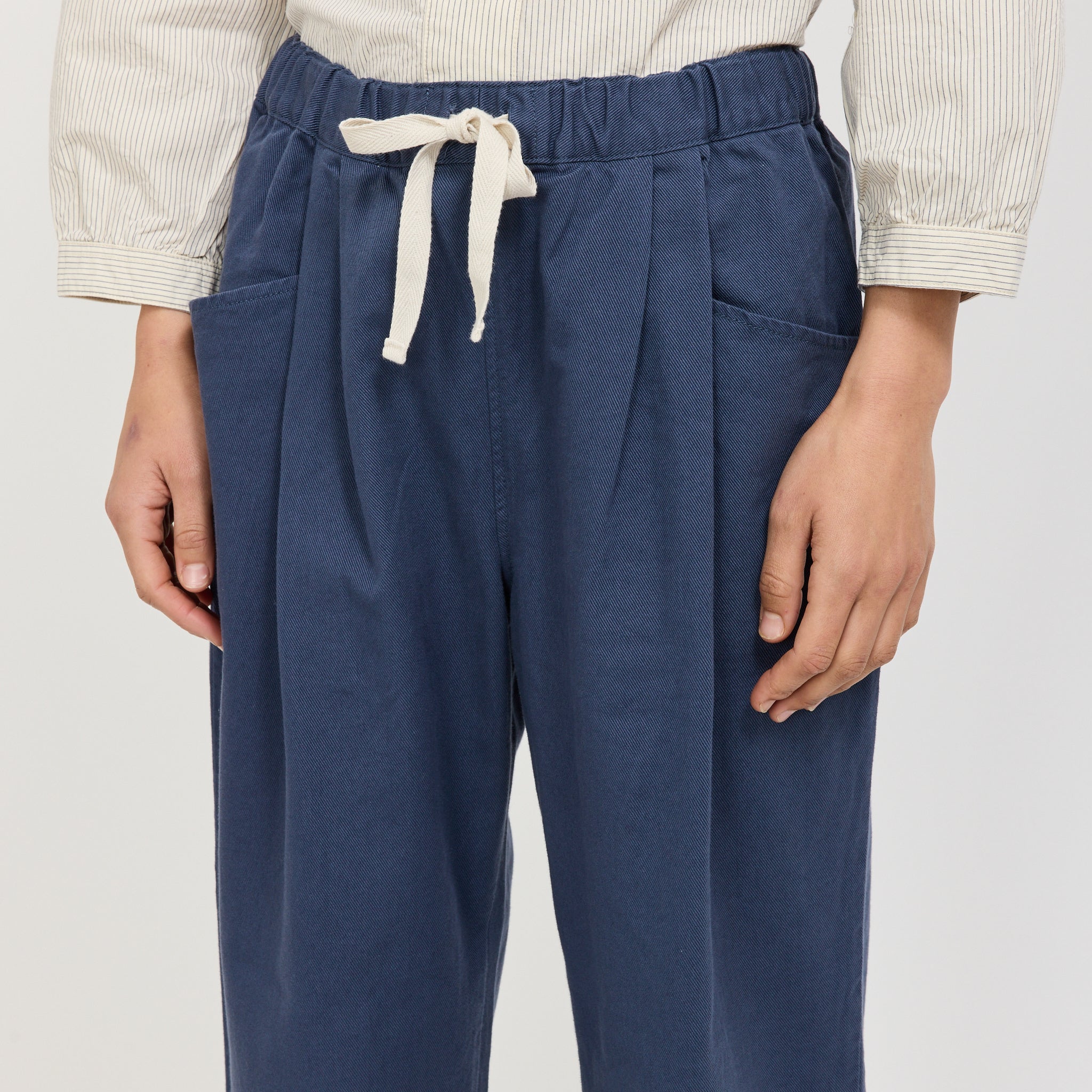 Tuck Easy Pants Heavy Twill Blue