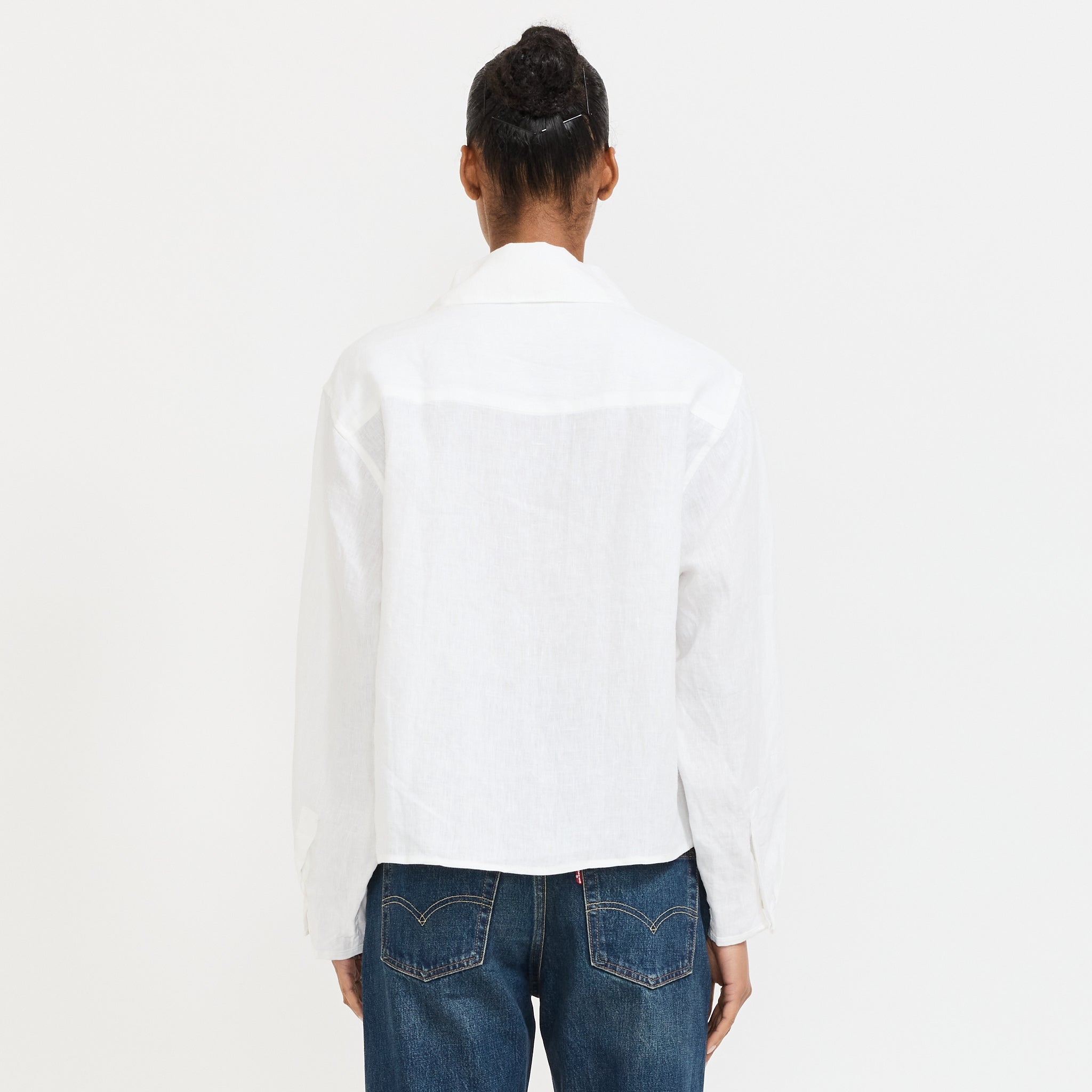 Deiji Studios | Collar Point Shirt White | Maplestore
