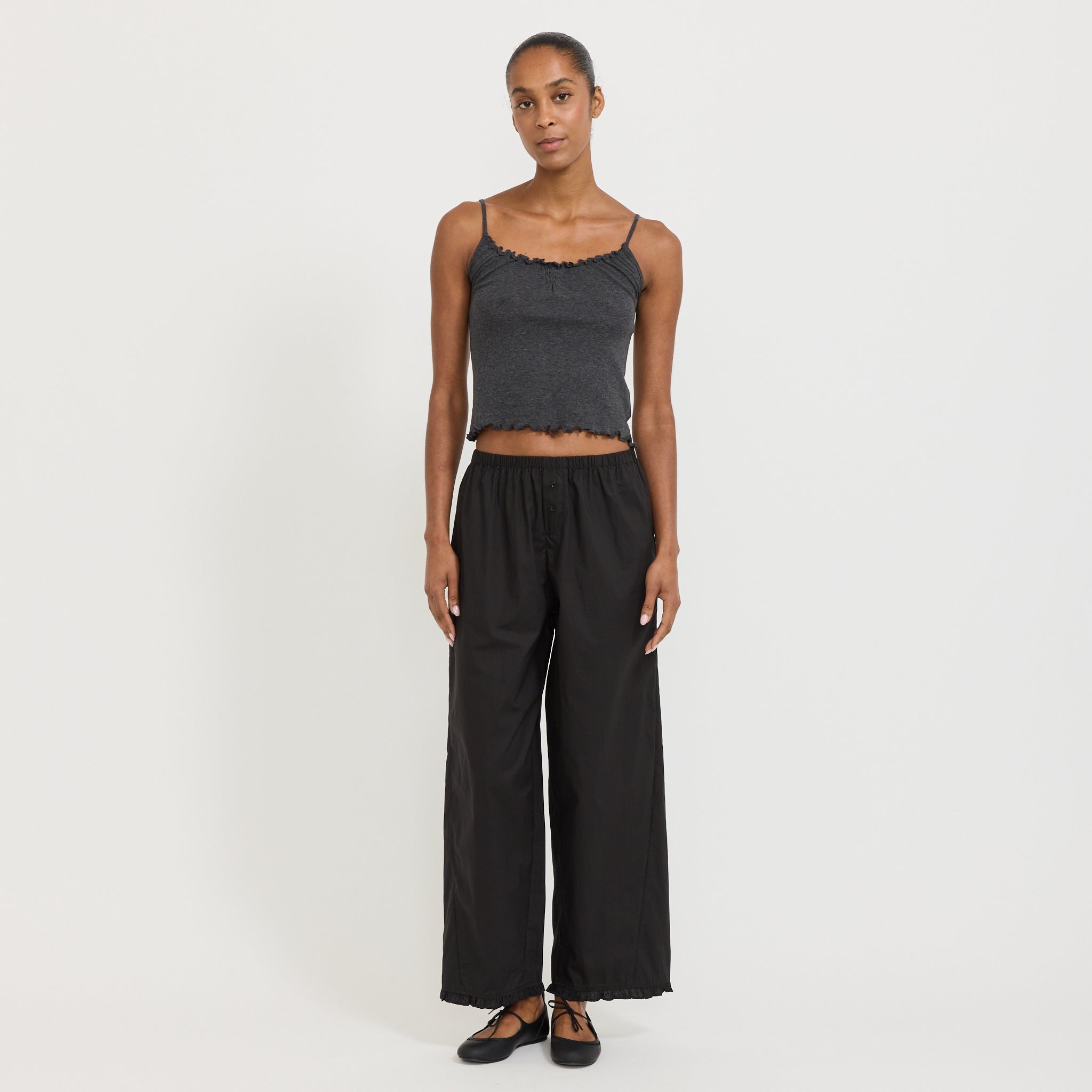 Flounce Pant Black