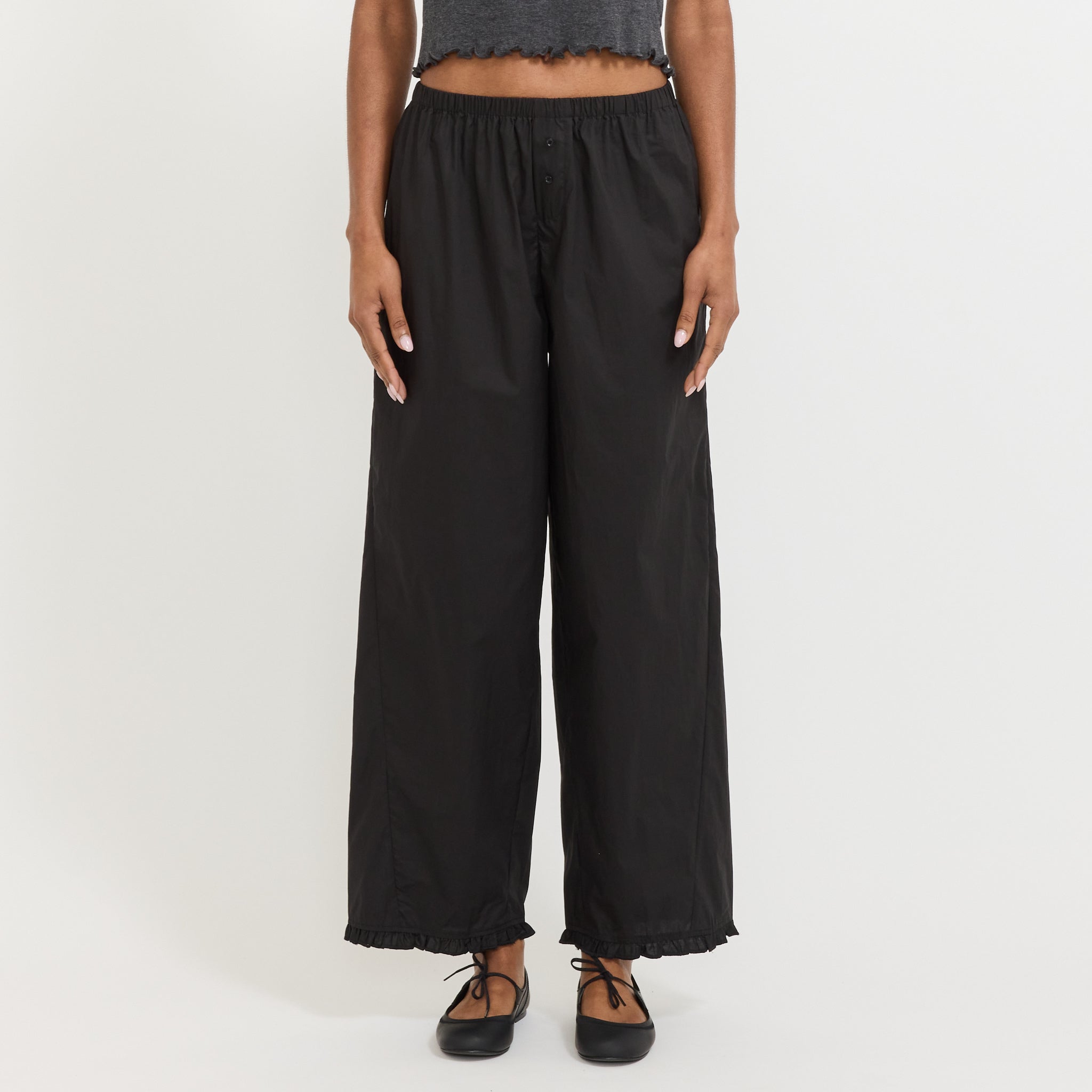 Flounce Pant Black
