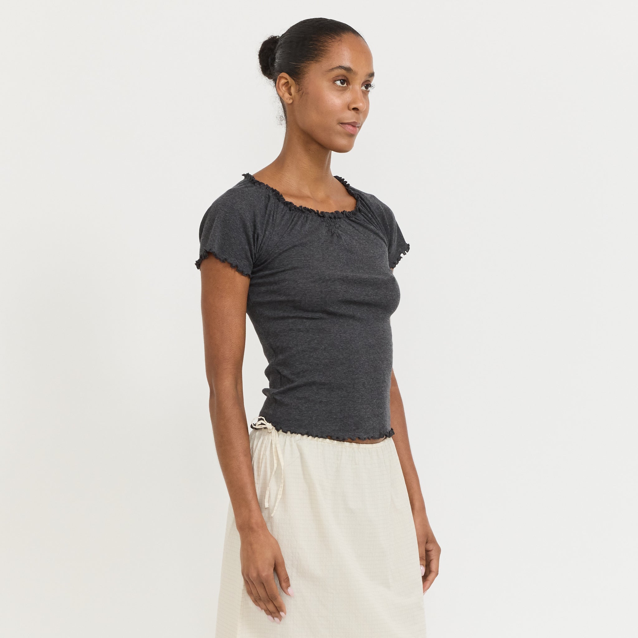 Flounce Tee Grey