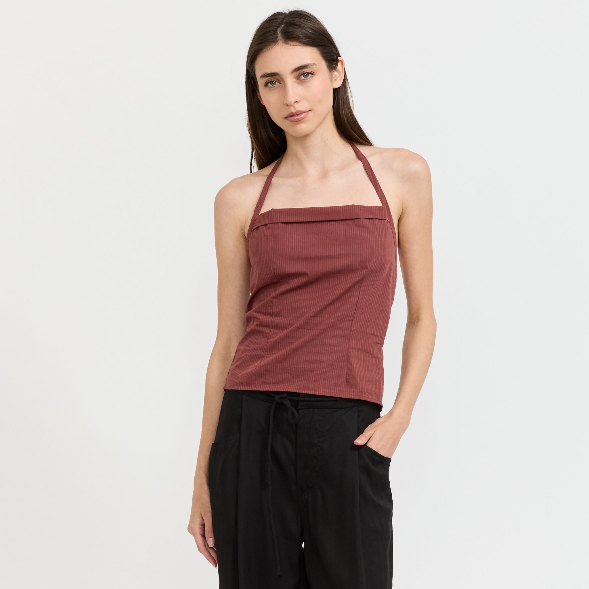 Folded Top Rust Stripe