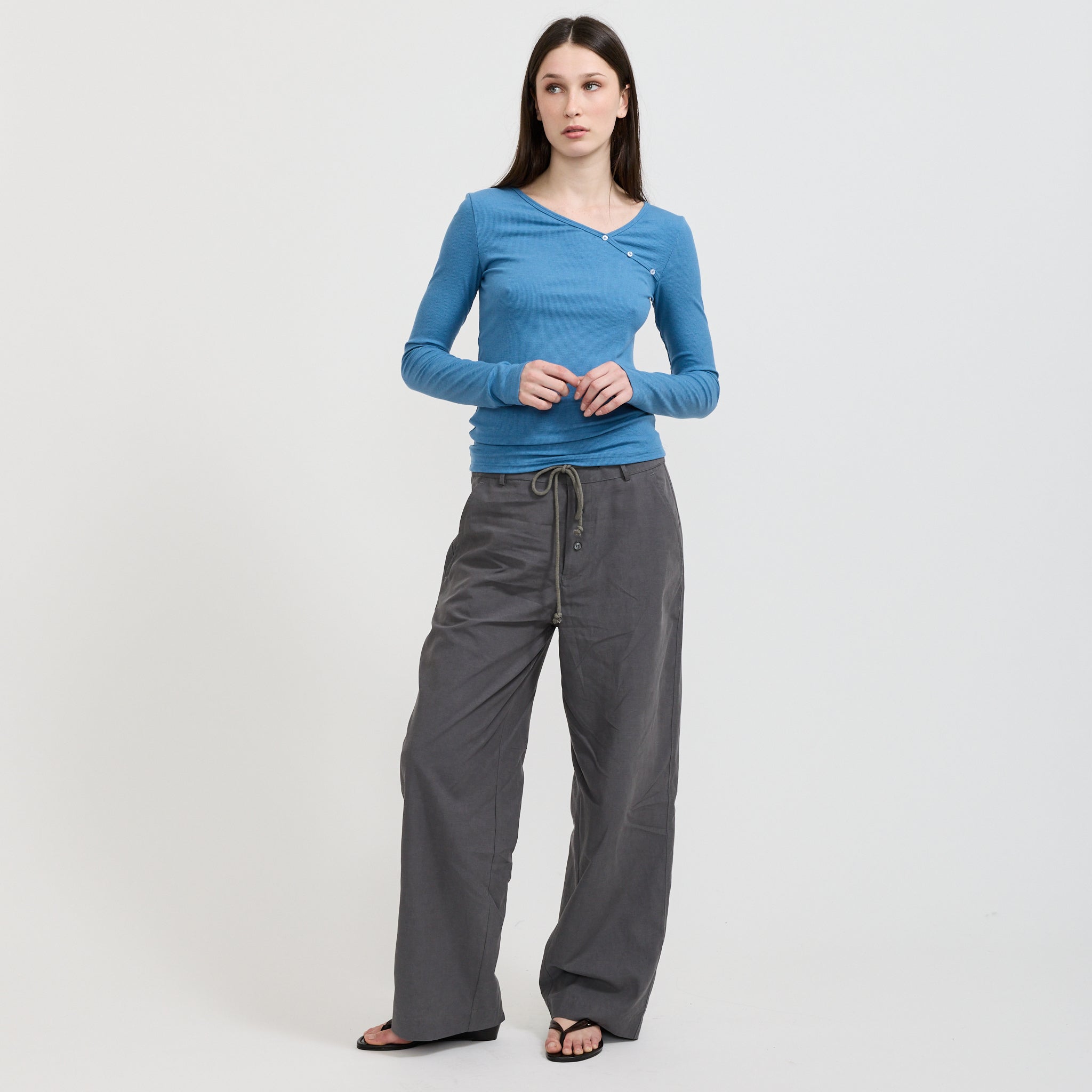 Panel Leg Pant Charcoal