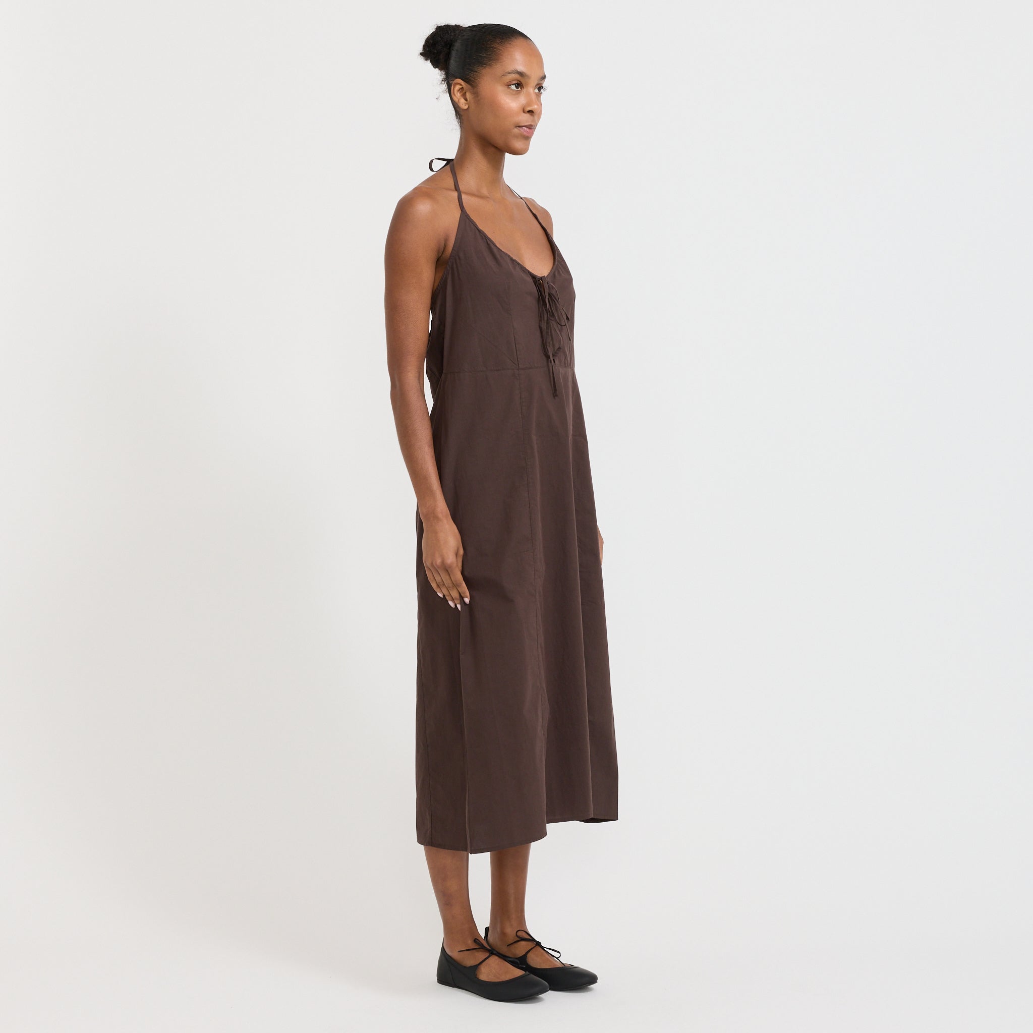 Deiji Studios | Seamed halter Dress Sepia | Maplestore