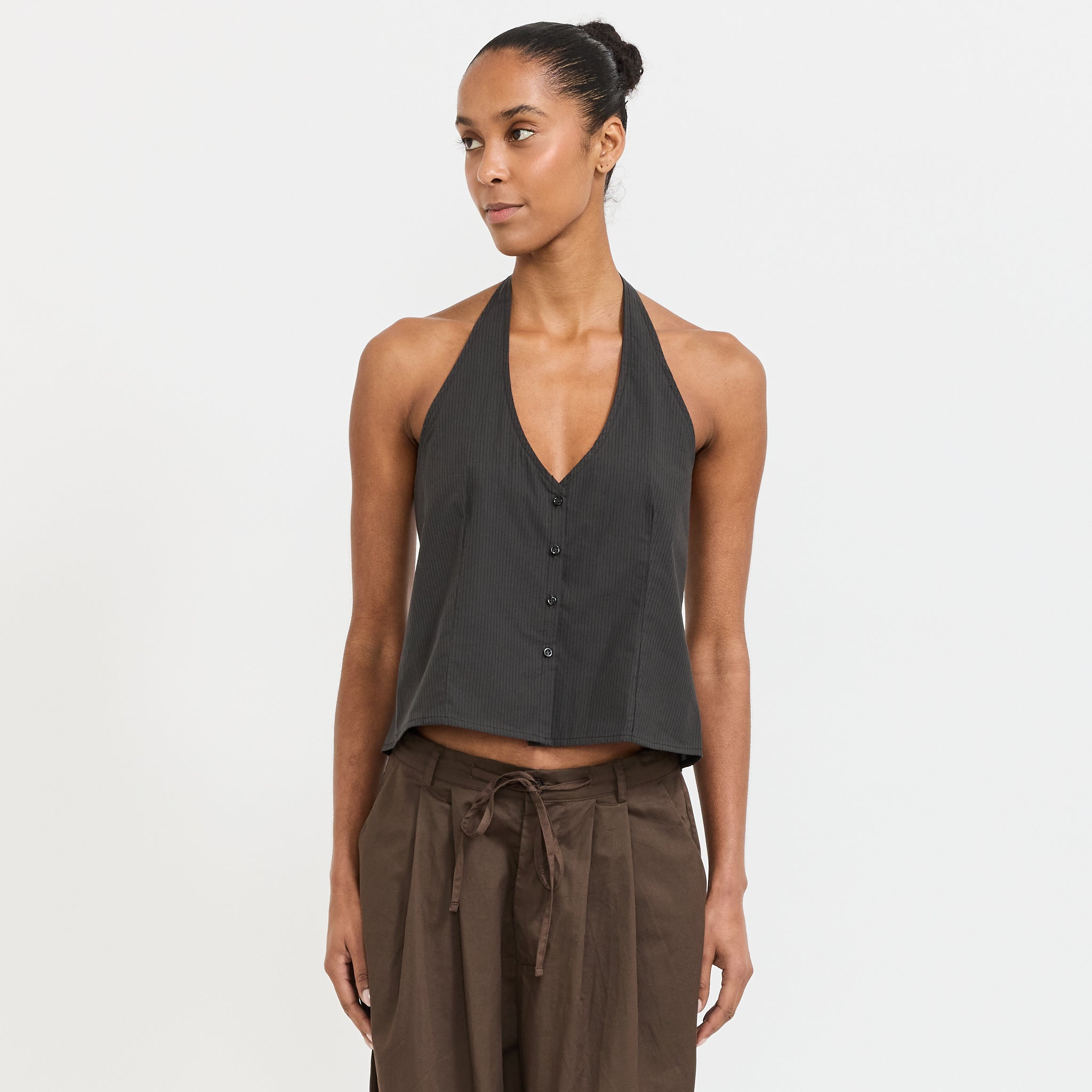 Deiji Studios | Waist Halter Black Stripe | Maplestore