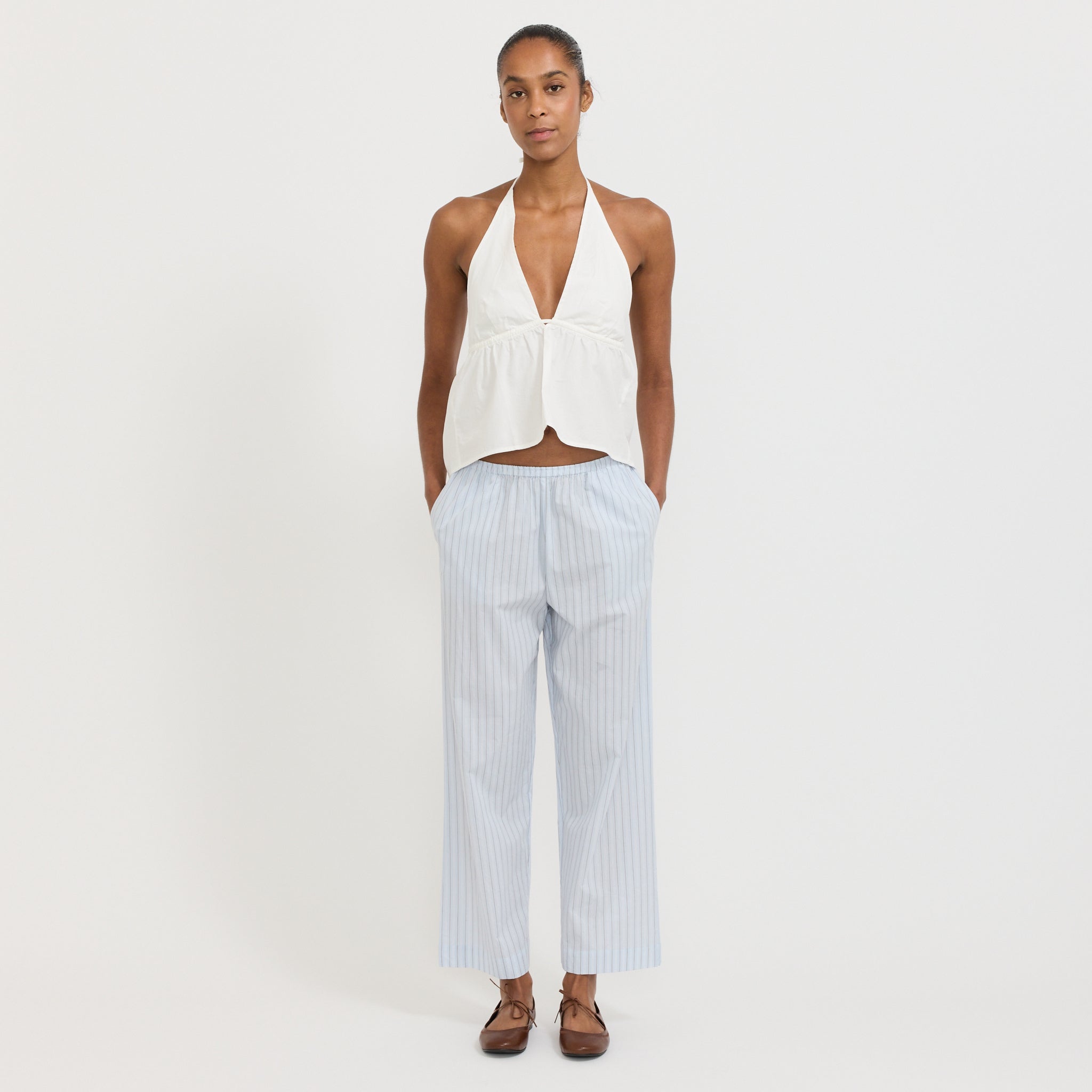 Button Halter White