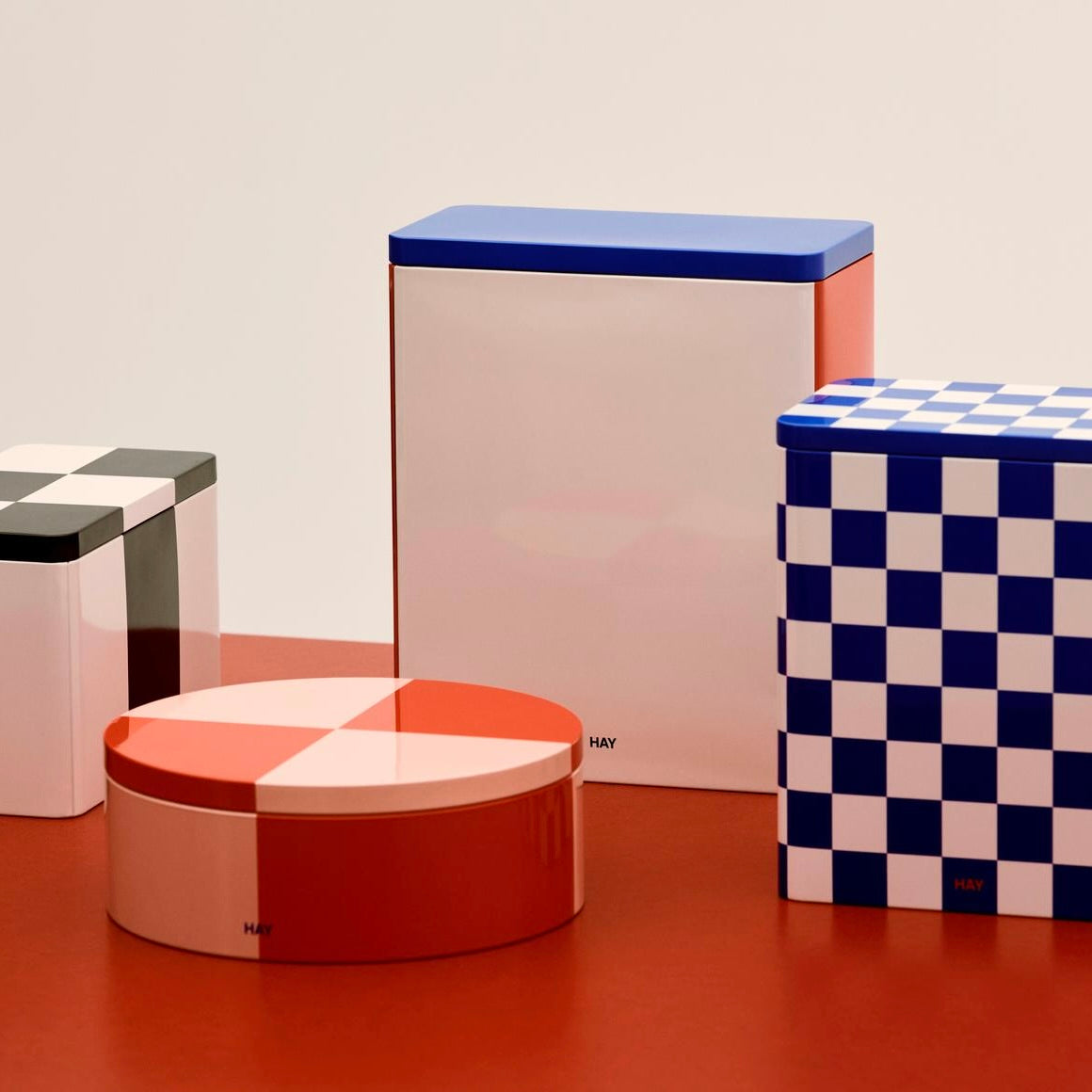 HAY | Tin Container X-Large White/Blue/Red | Maplestore