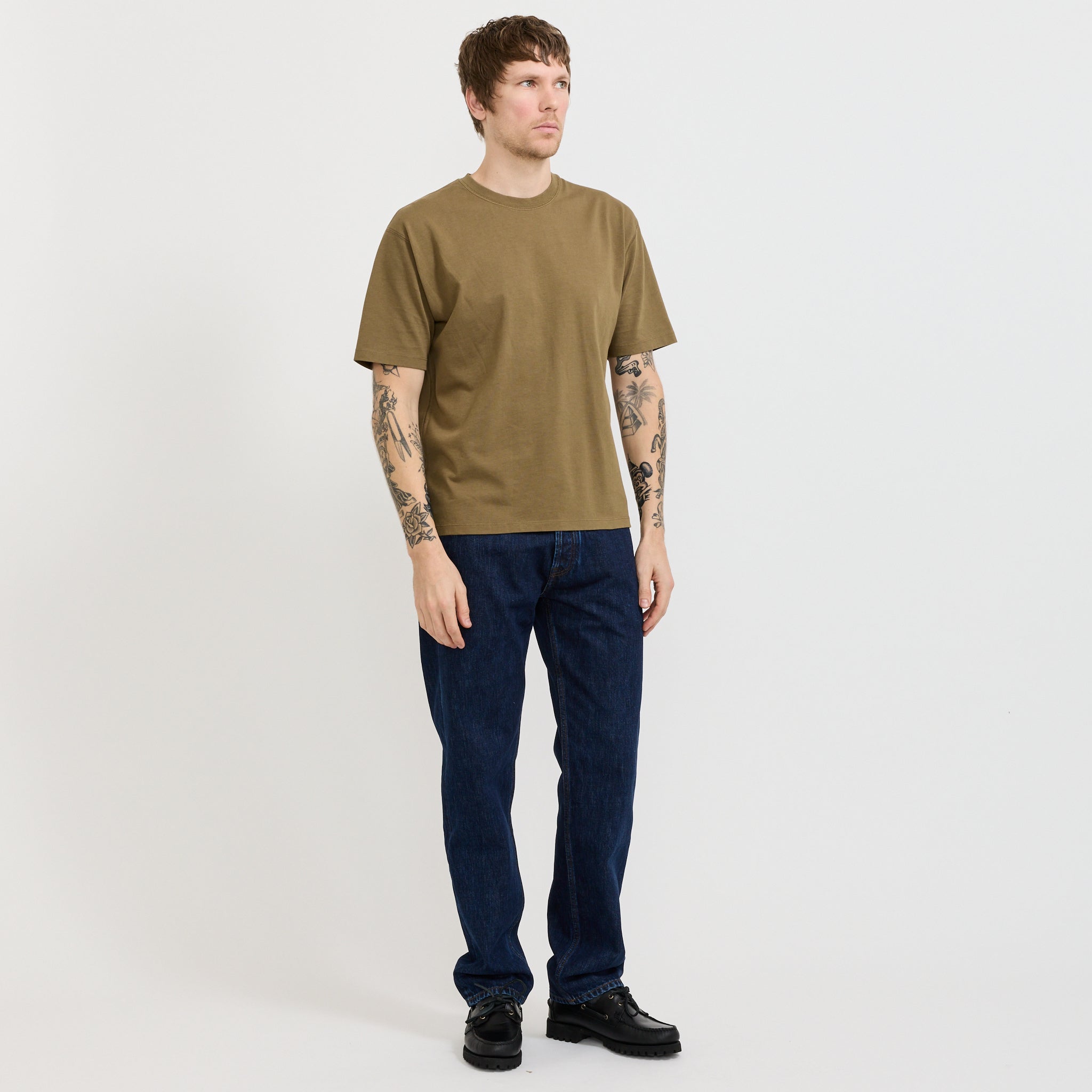 Tea Time Back Print Hiking Tee Green