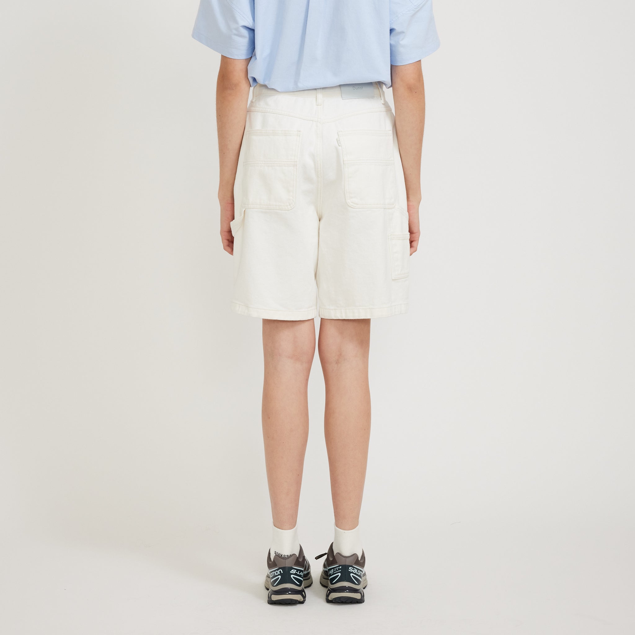 Dunst | Wide Carpenter Denim Shorts Off White | Maplestore