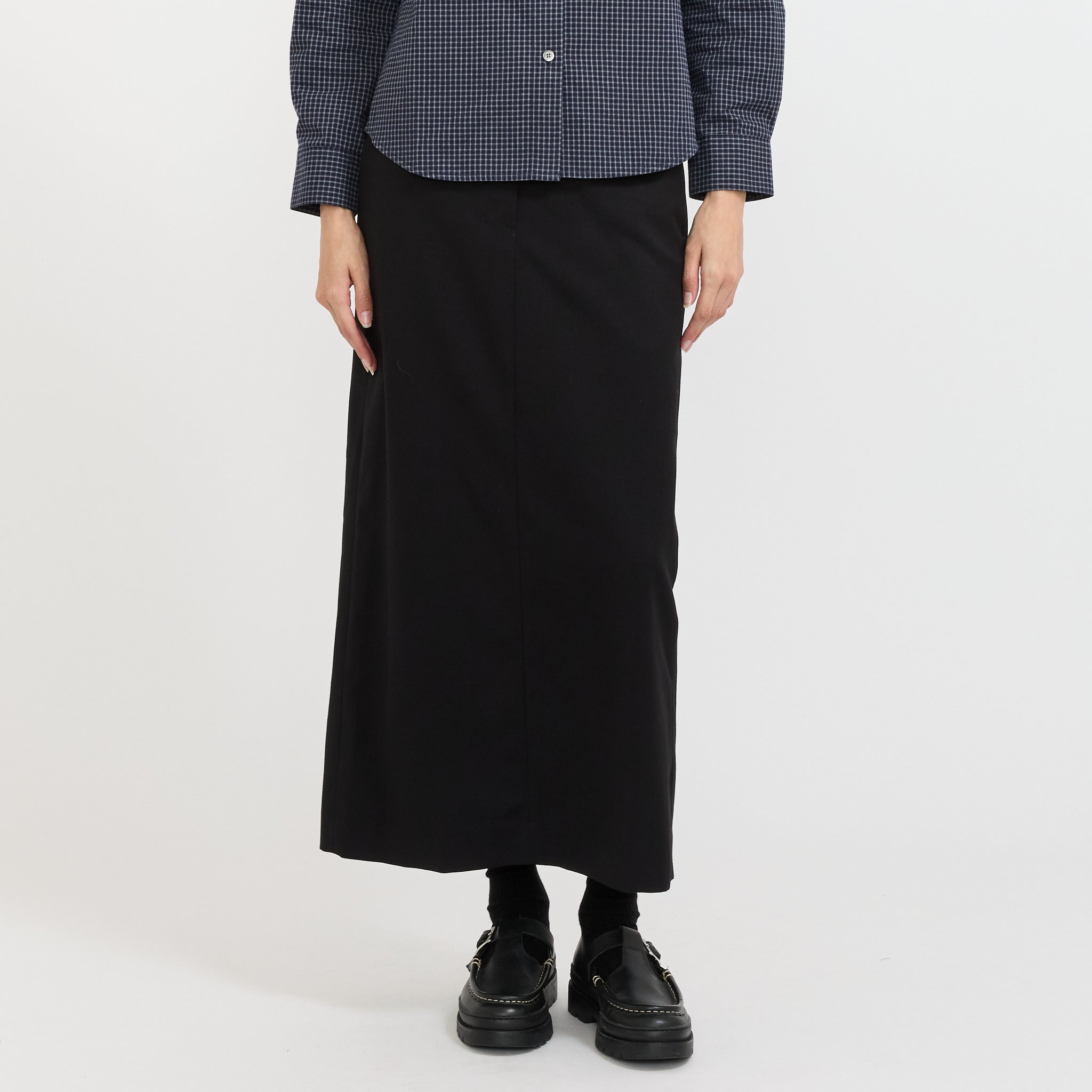 H-Line Long Skirt Black
