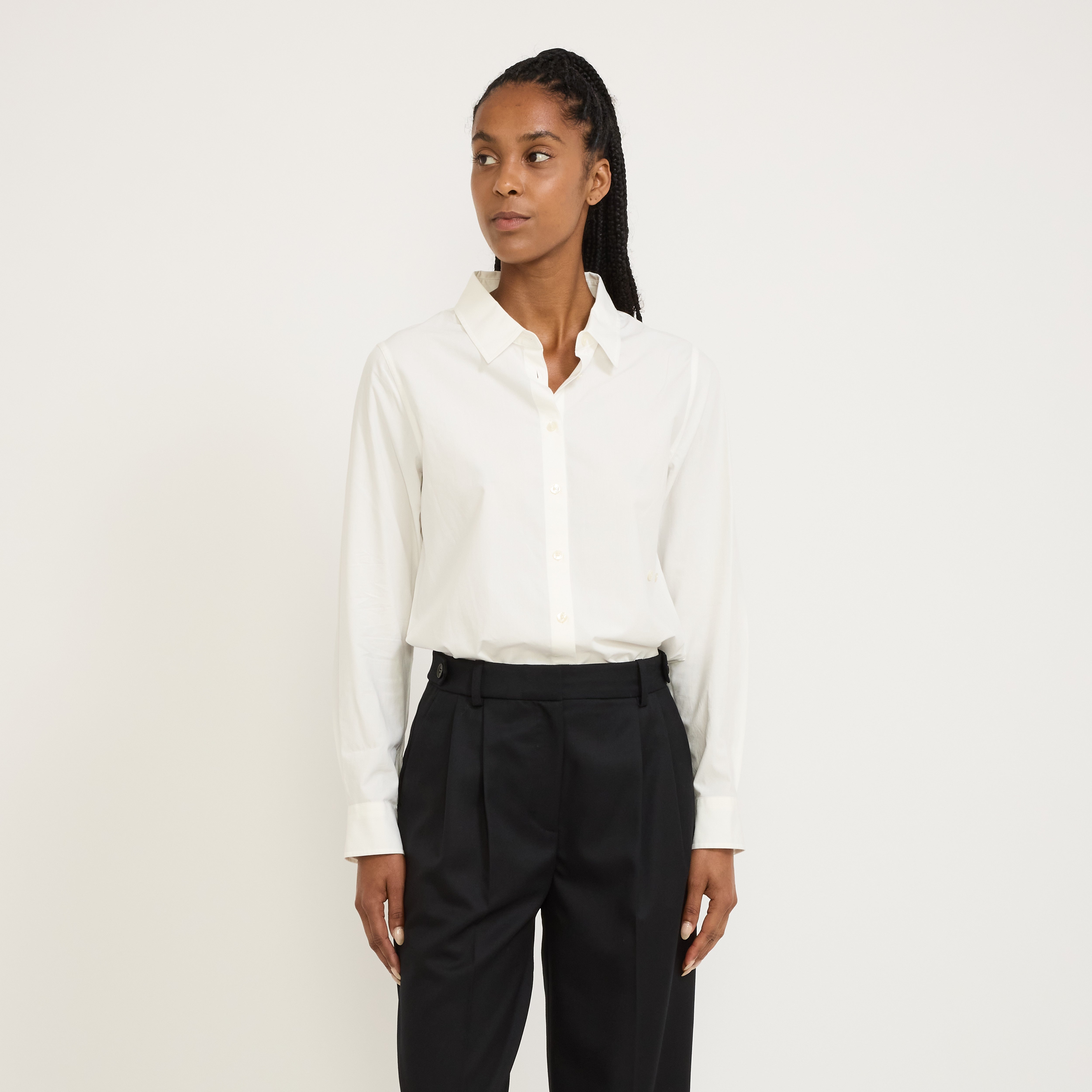 2-way Essential Slim Shirt White