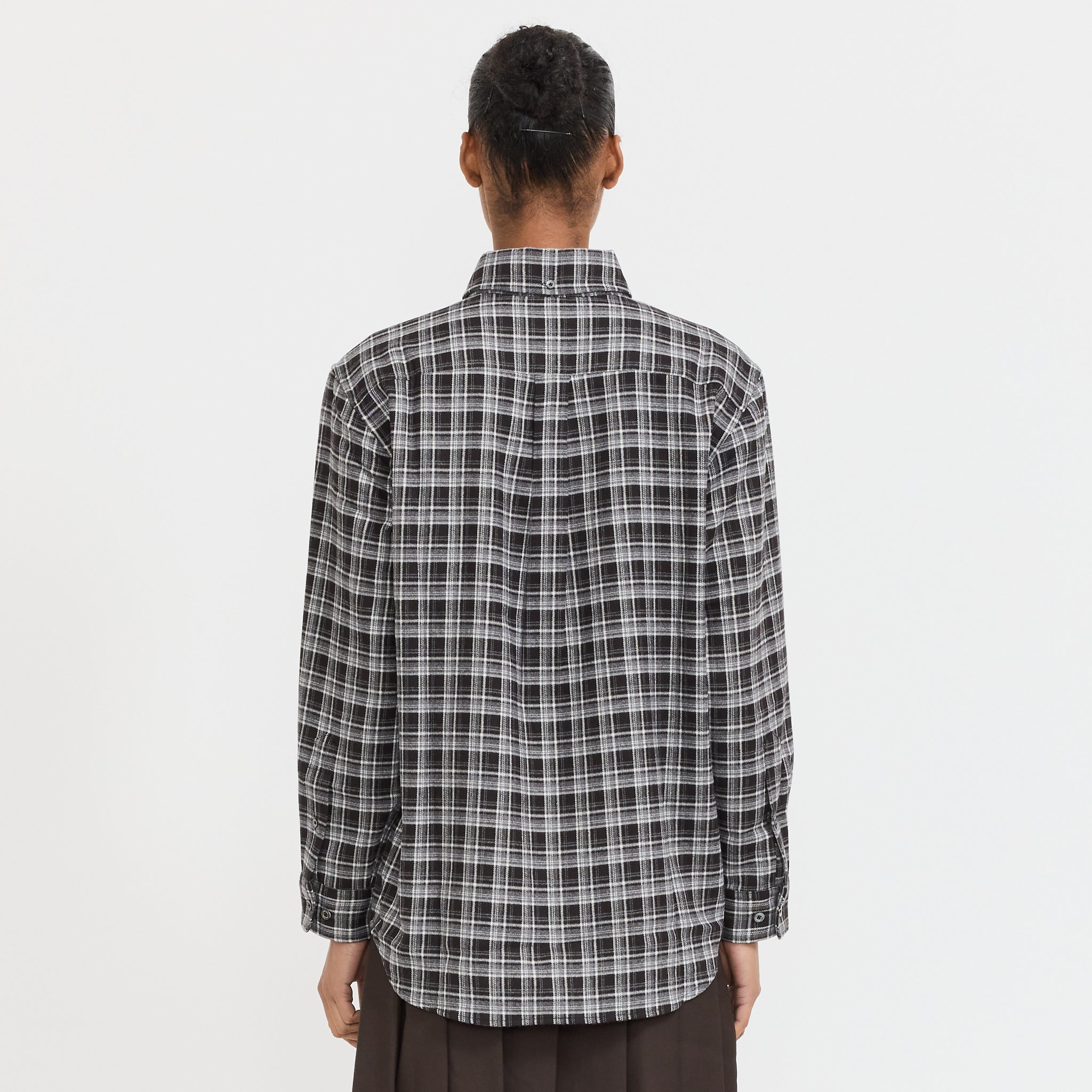 Dunst | Unisex Check Flannel Shirt Black Check | Maplestore