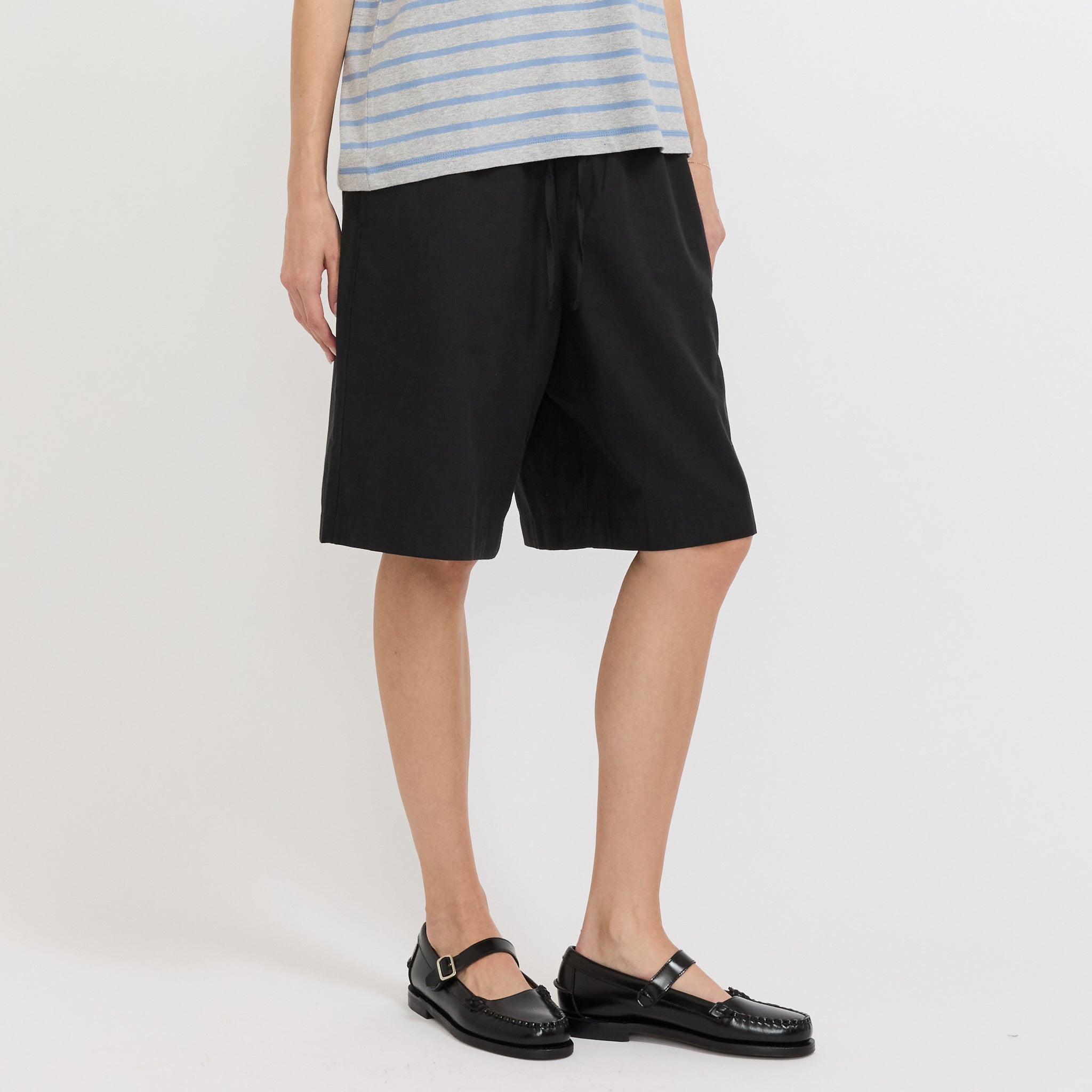Unisex Pajama Bermuda Shorts Black