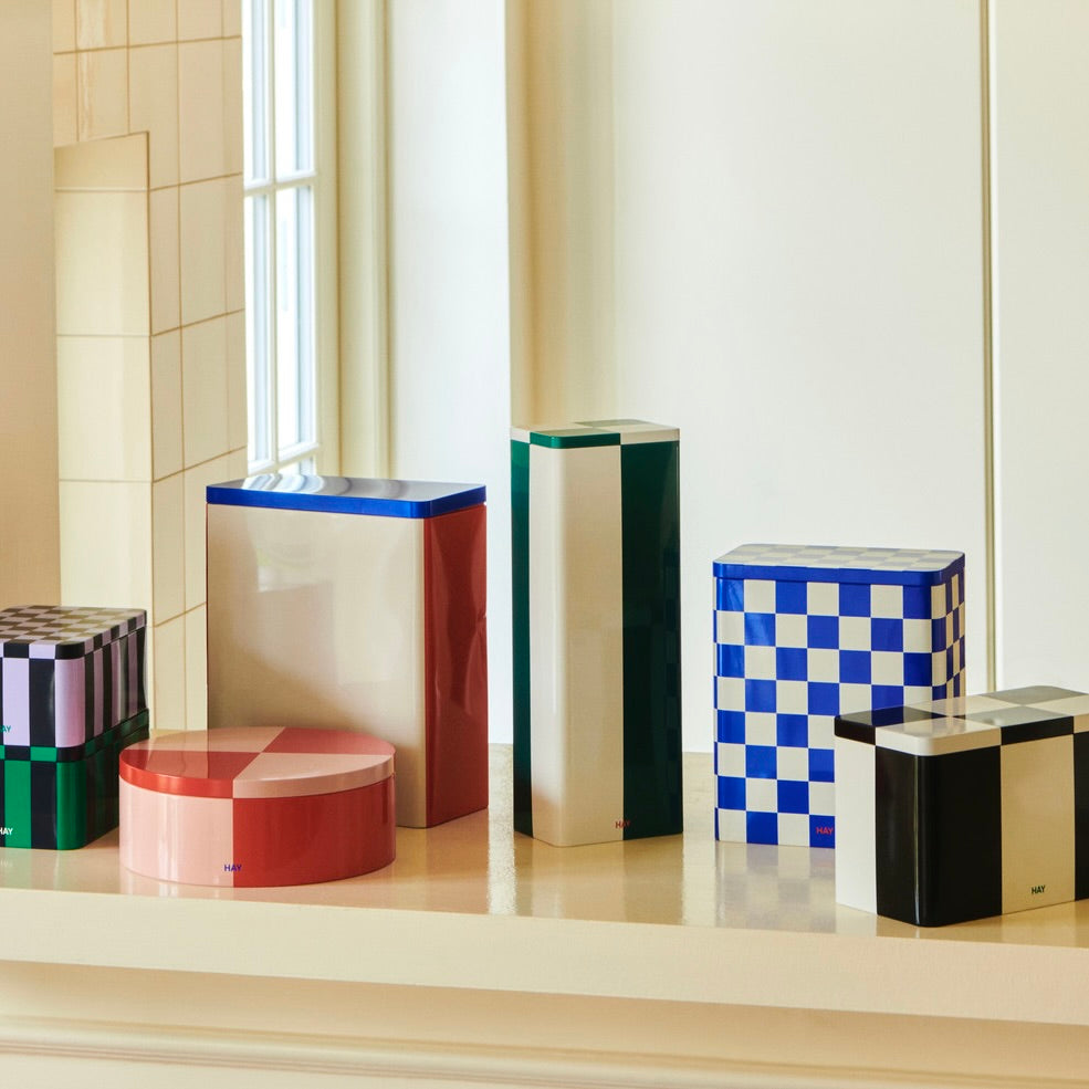 HAY | Tin Container X-Large White/Blue/Red | Maplestore
