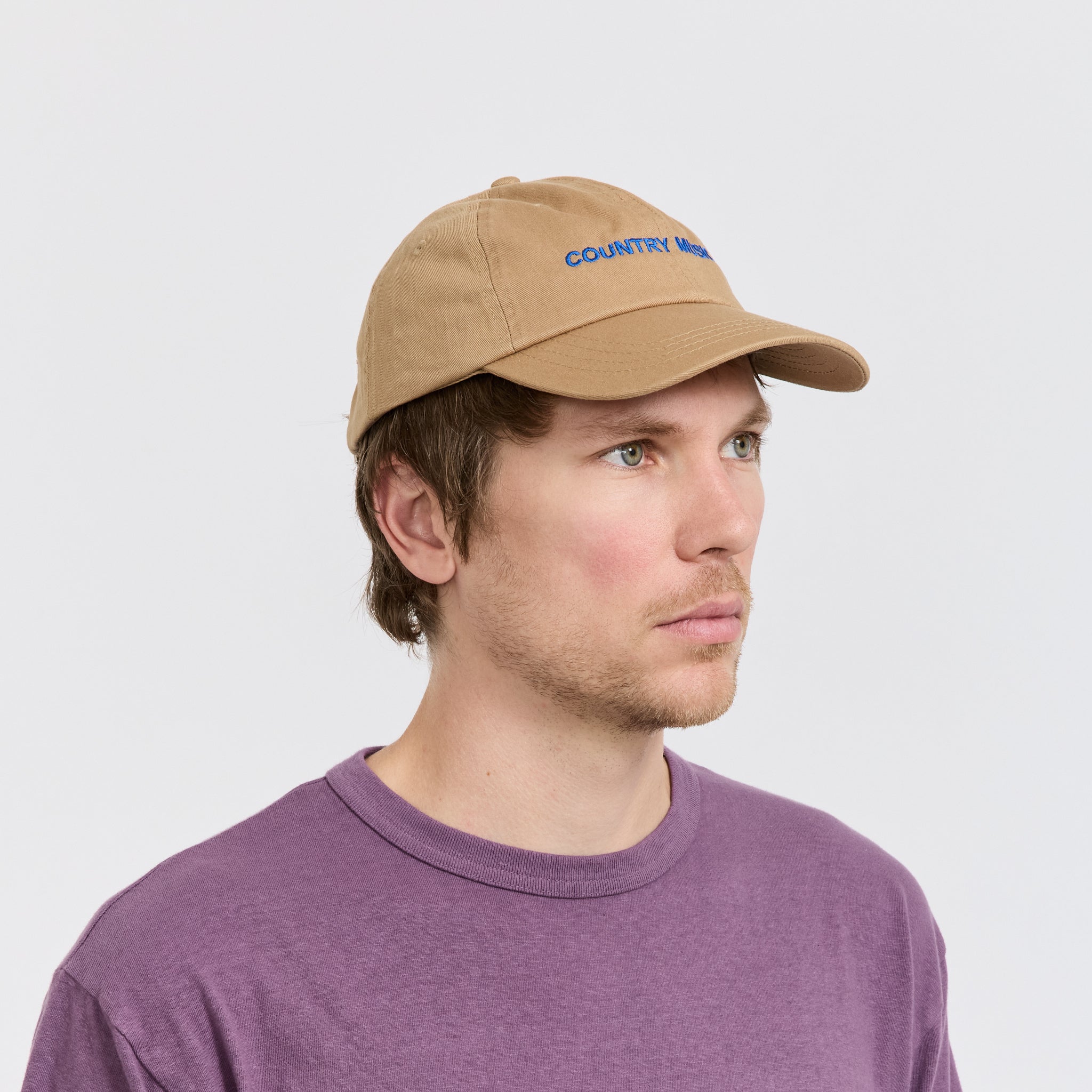 Country Music Embroidered Cap Brown