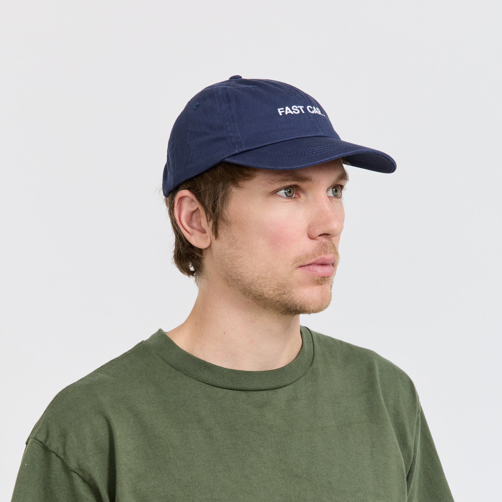 Fast Car Embroidered Cap Navy