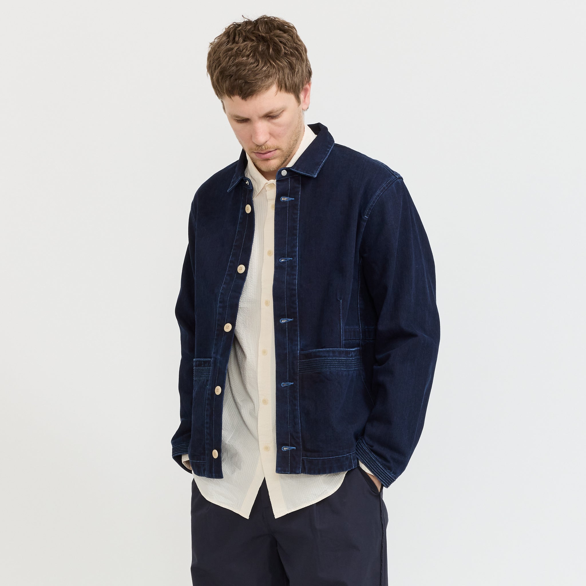 Anniversary Jacket Deep Slub Indigo