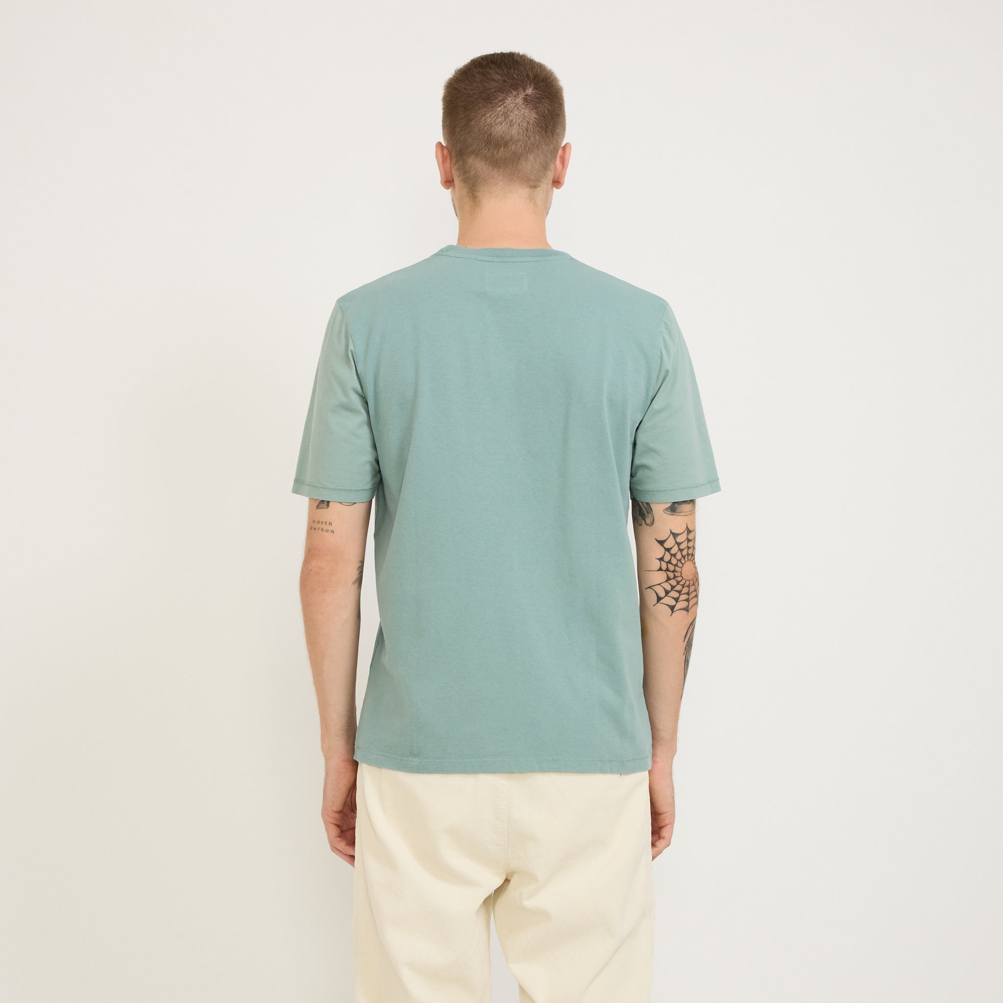 Folk | Contrast Sleeve Tee Spruce Green | Maplestore