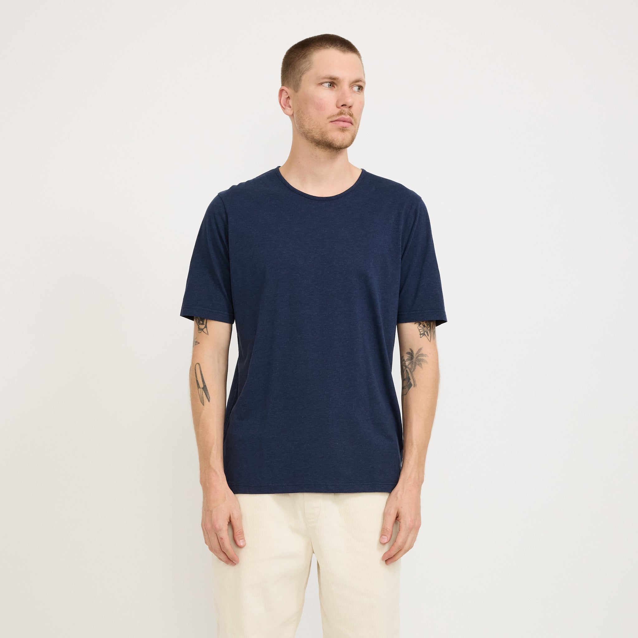 Folk | Everyday Tee Navy Melange | Maplestore