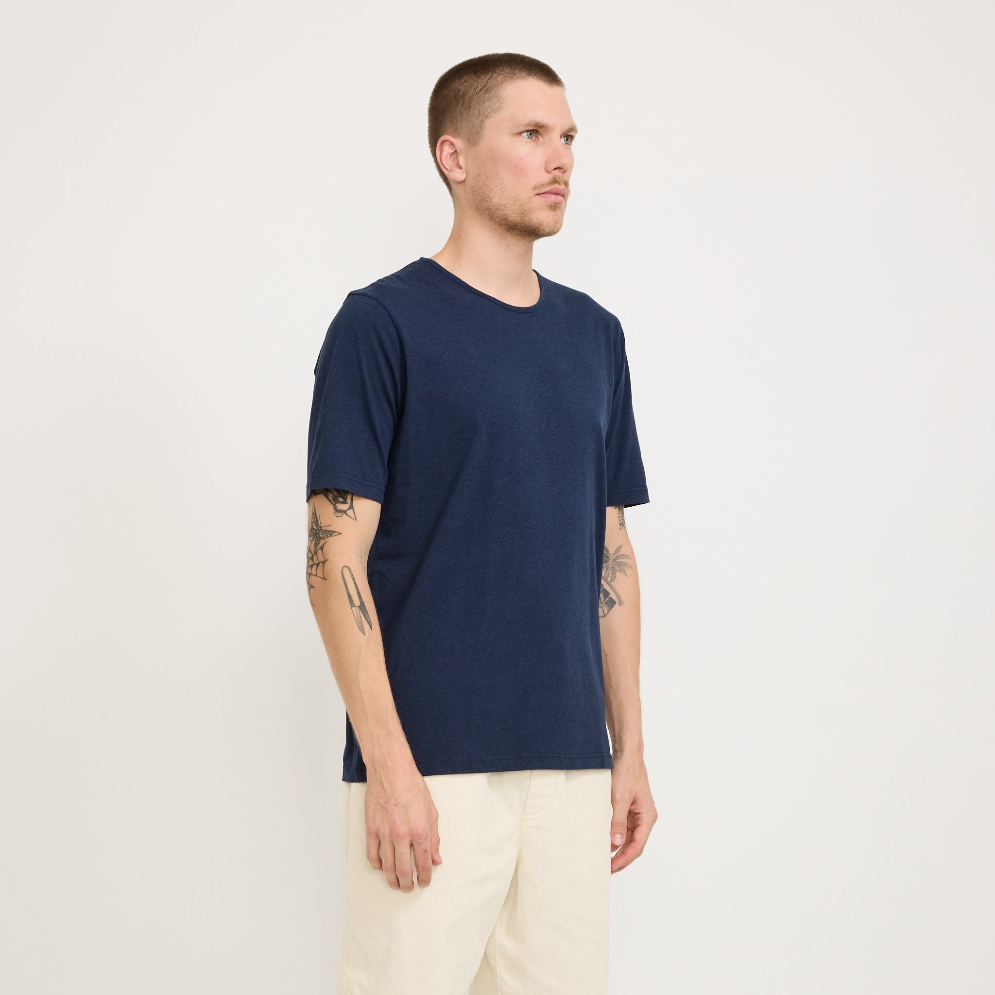 Folk | Everyday Tee Navy Melange | Maplestore