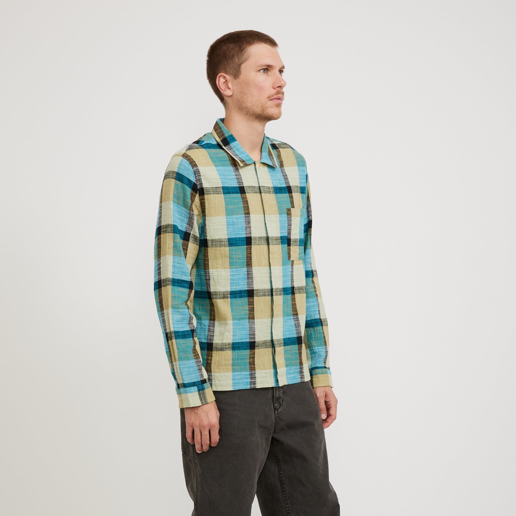 Folk | Patch Shirt Multi Gingham Check | Maplestore