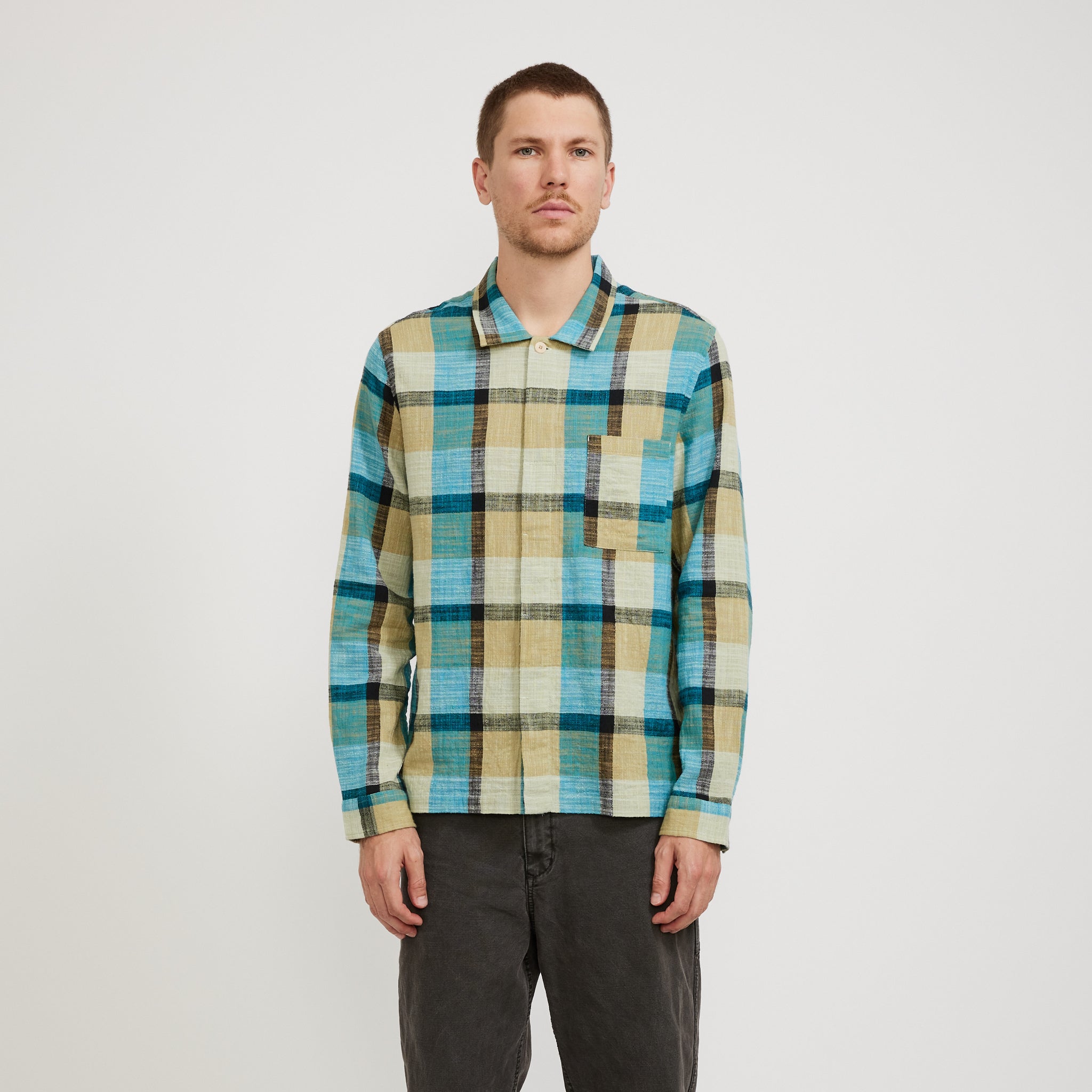 Folk | Patch Shirt Multi Gingham Check | Maplestore
