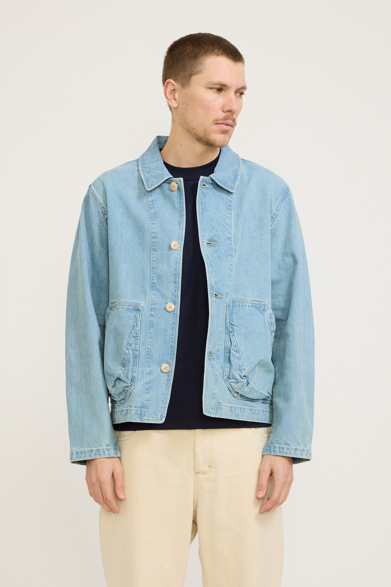 Folk | Prism Jacket Bleached Denim | Maplestore