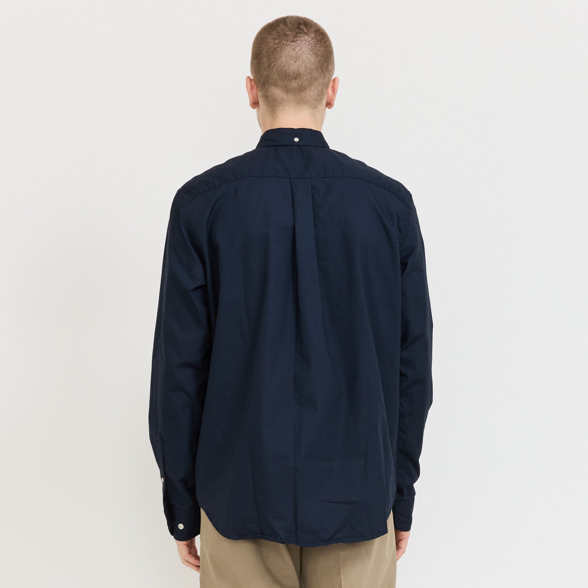 Foret | Flag Regular Fit Oxford Shirt Navy | Maplestore