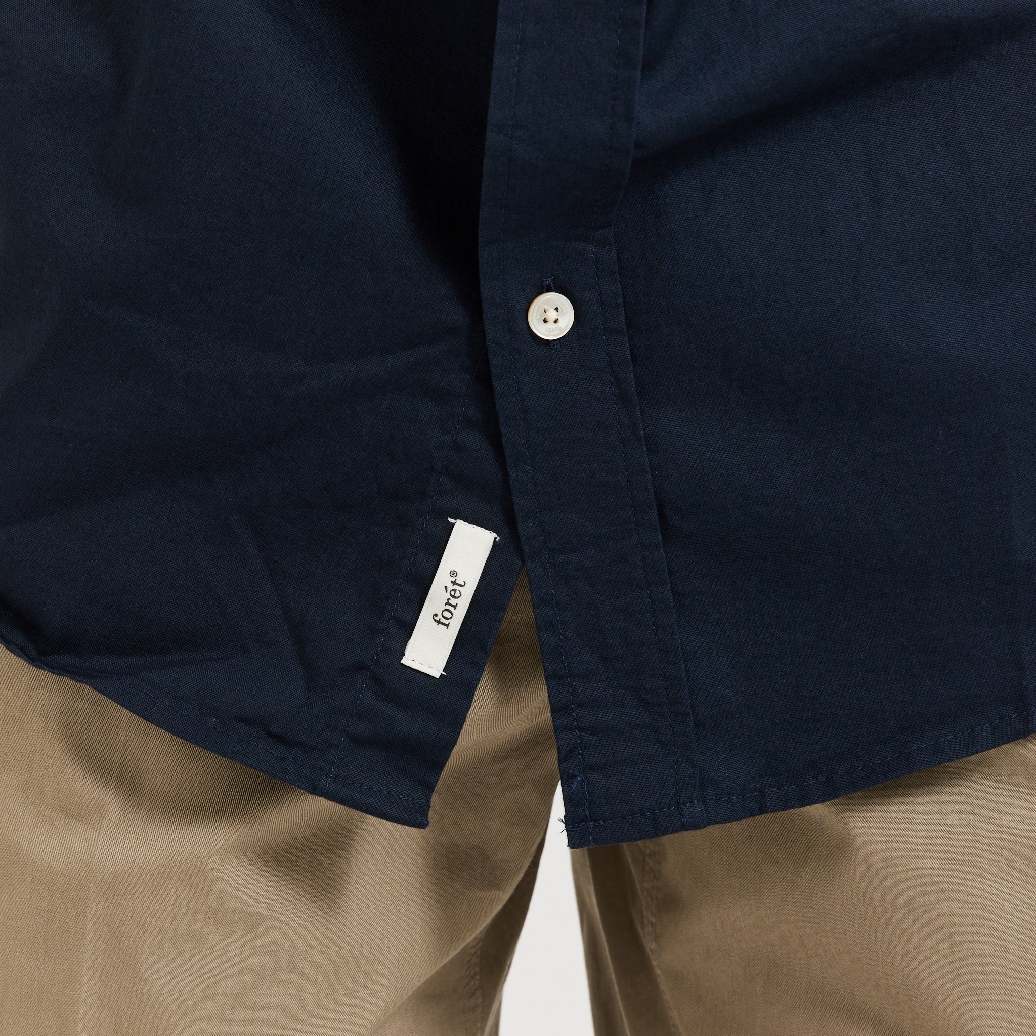 Foret | Flag Regular Fit Oxford Shirt Navy | Maplestore