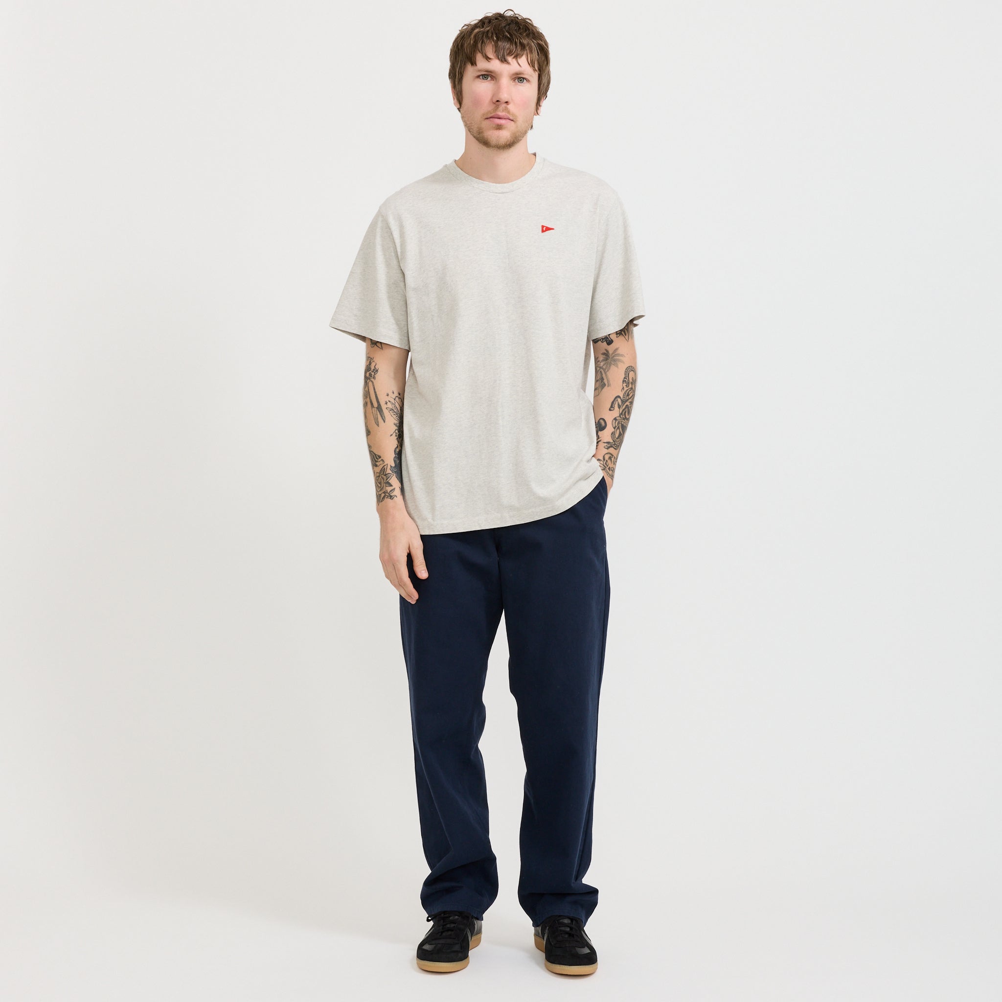 Flag T-Shirt Snow Melange