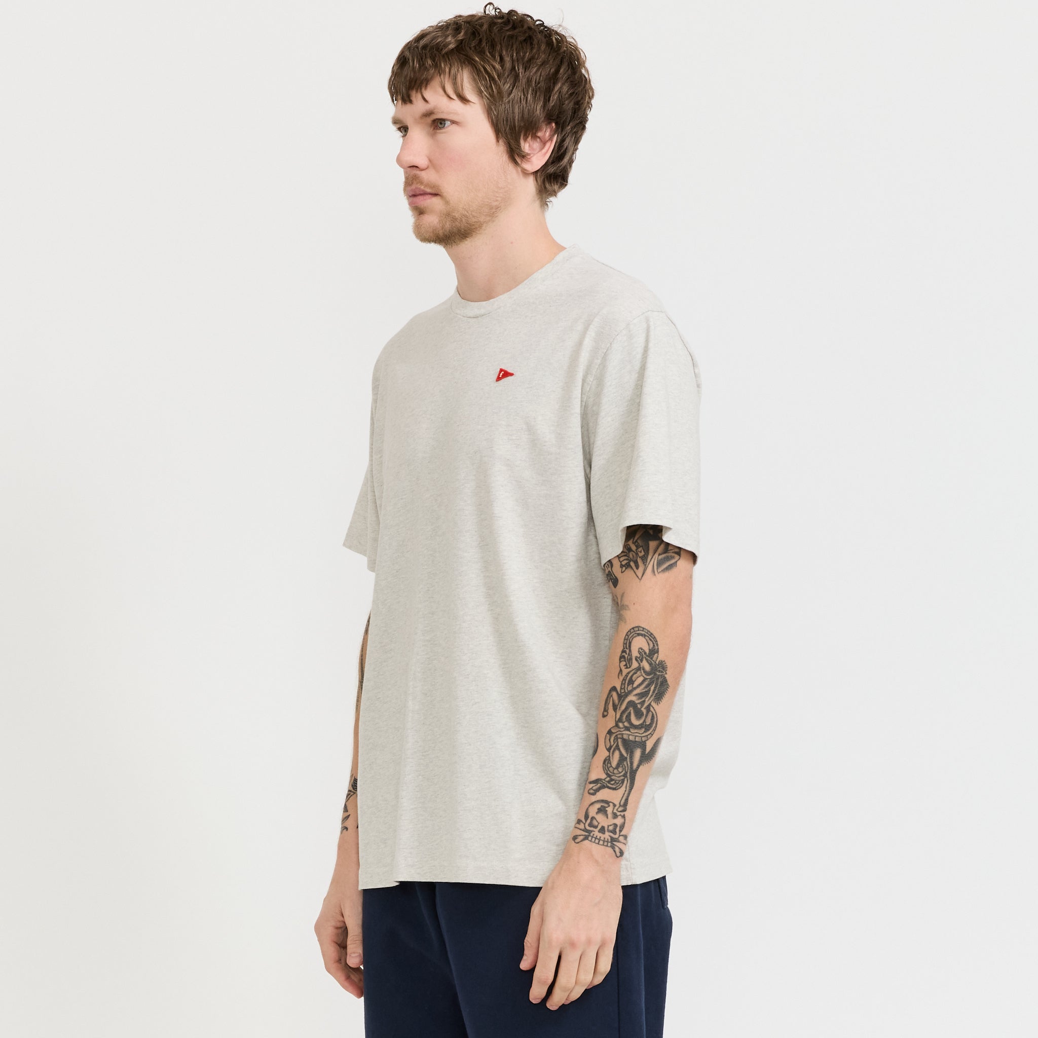 Flag T-Shirt Snow Melange