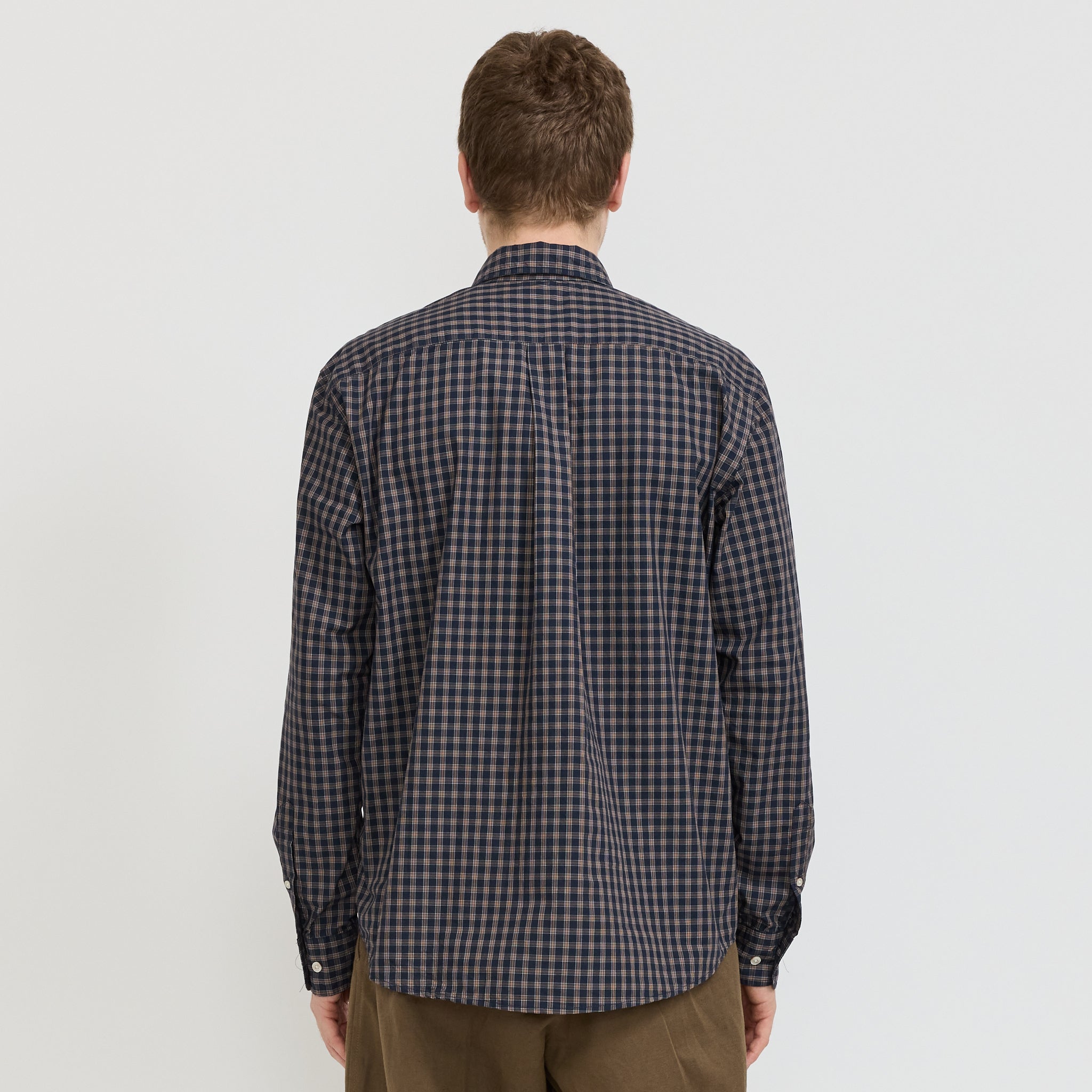 Foret | Maple Poplin Shirt Navy/Red | Maplestore