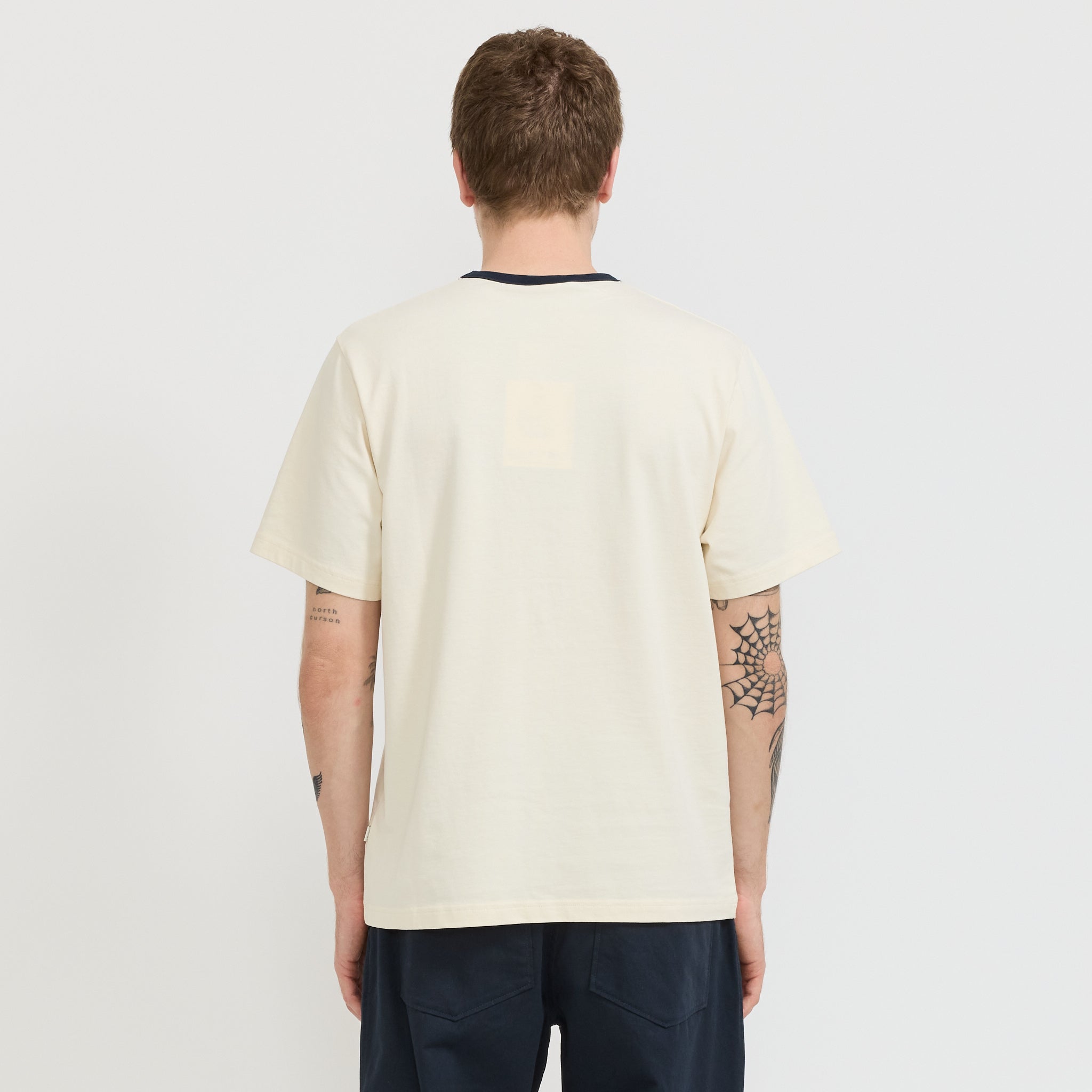 Foret | Ray T-Shirt Cloud/Navy | Maplestore