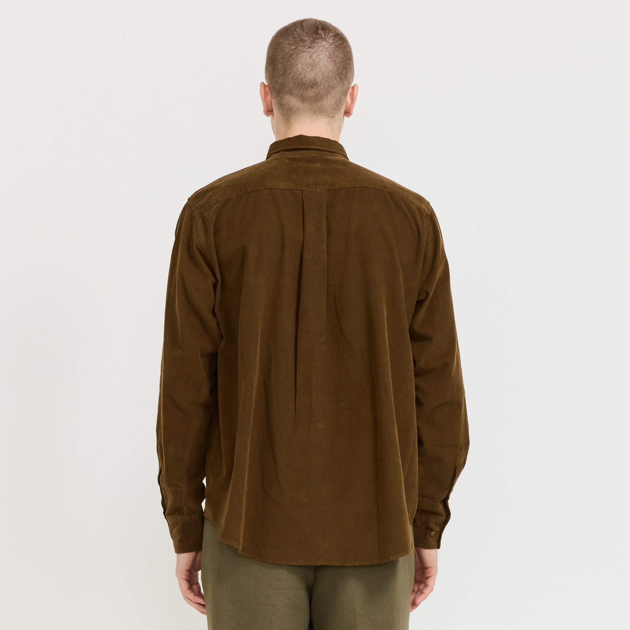 Foret | River Corduroy Shirt Burnt Khaki | Maplestore