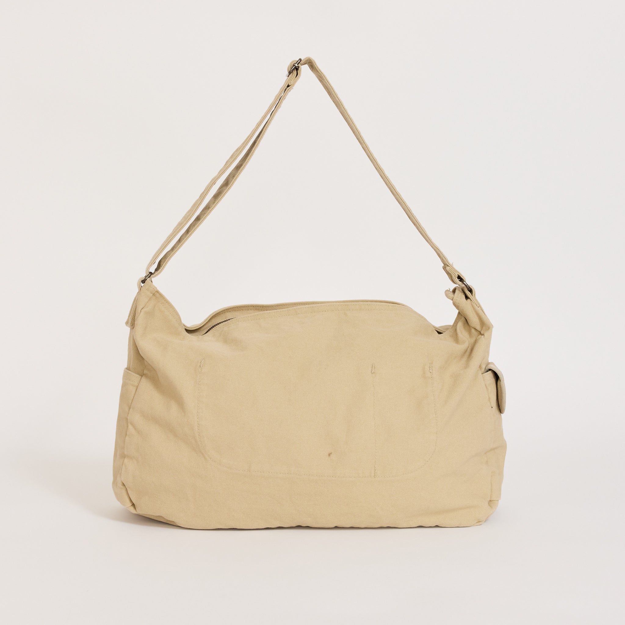 Heavy Canvas Shoulder Bag Beige