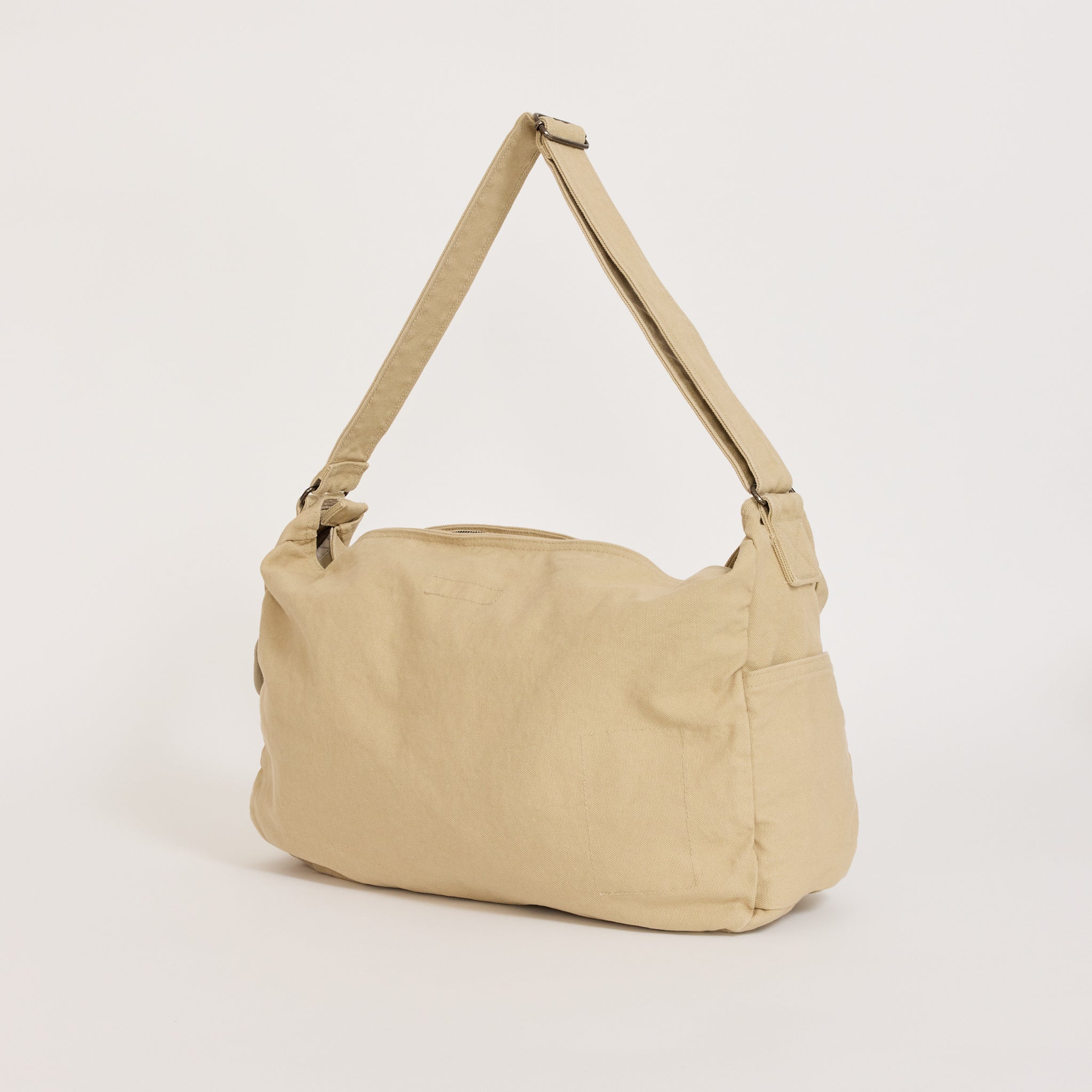 Heavy Canvas Shoulder Bag Beige