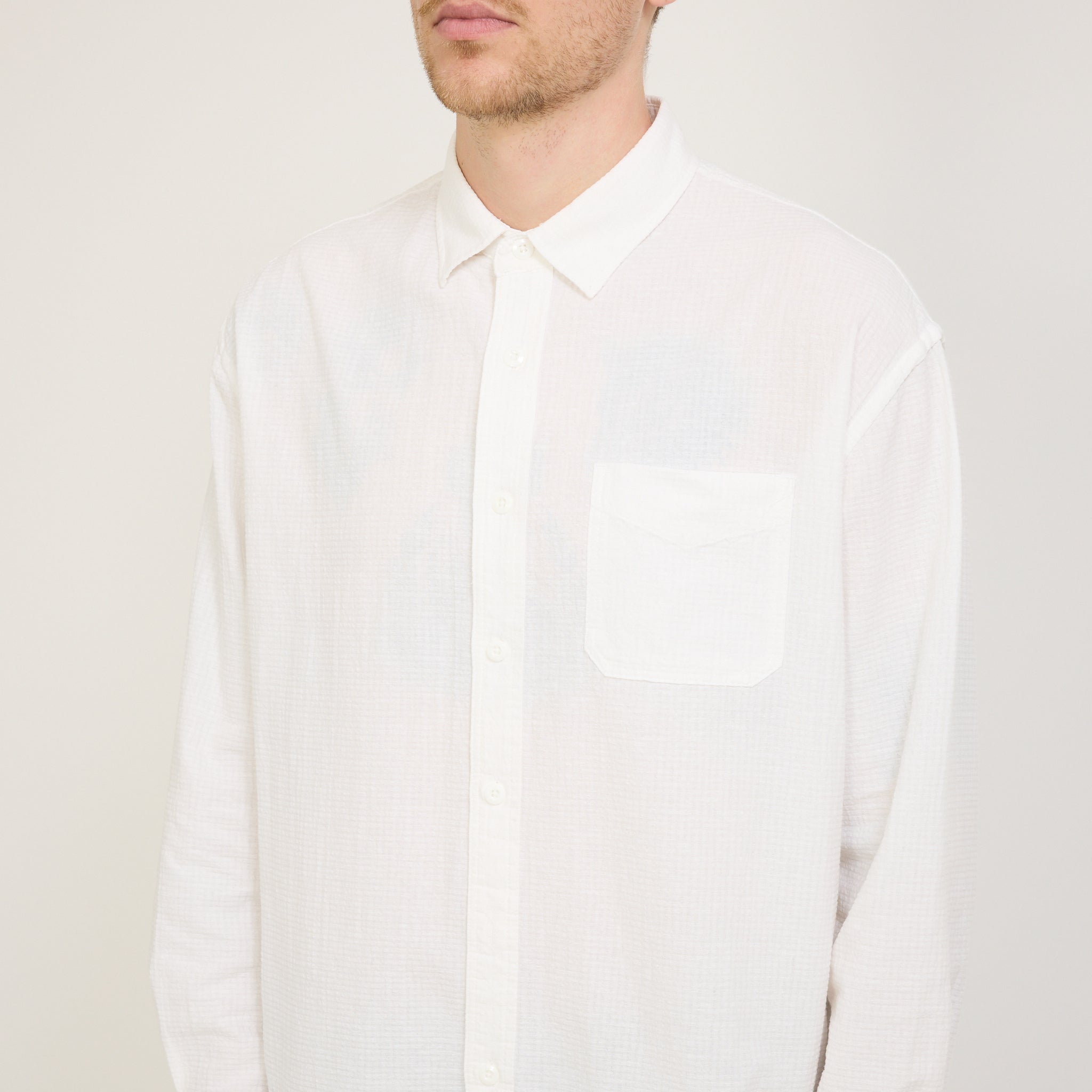 Frizmworks | OG Dobby Weave Seersucker Shirt White | Maplestore