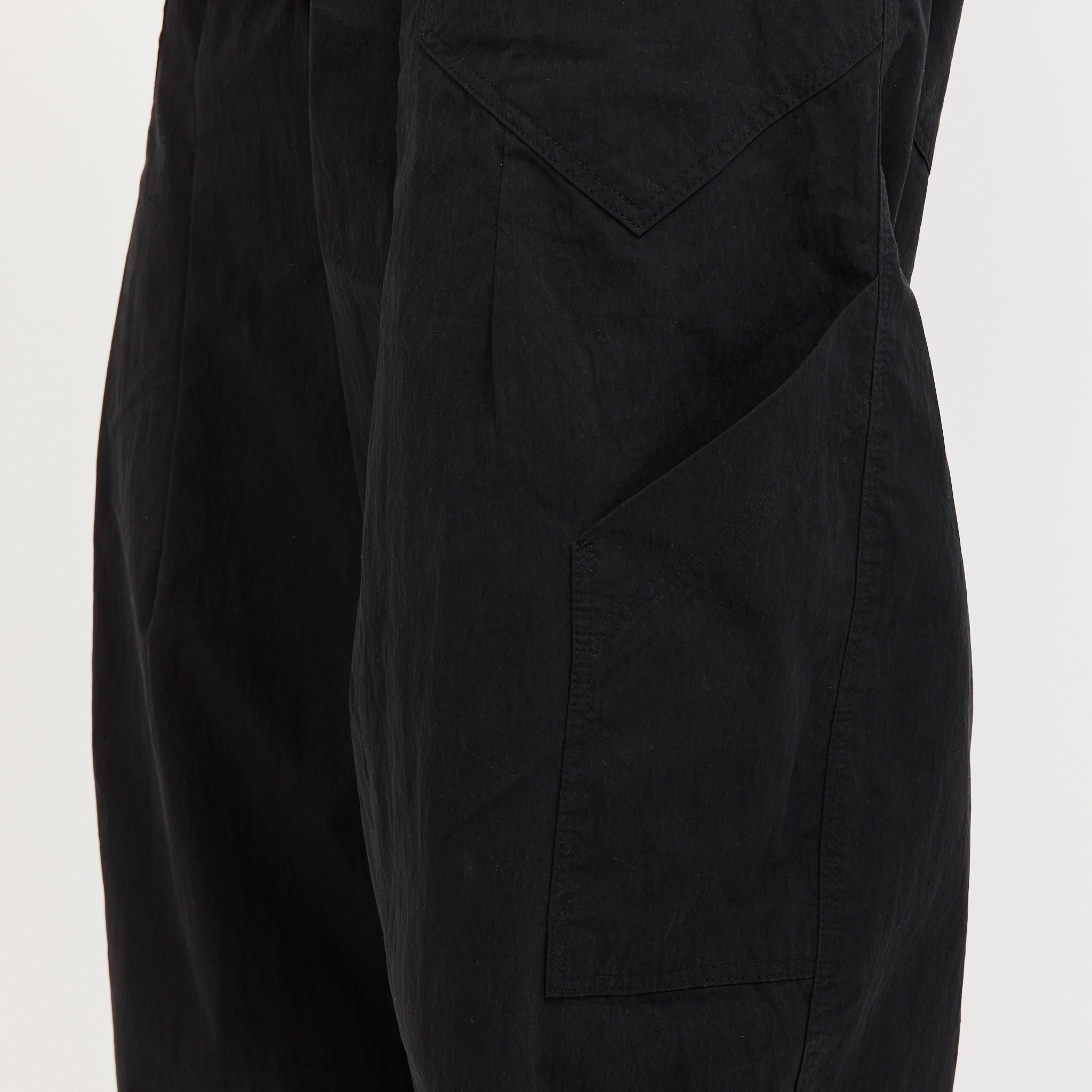 Fold Fatigue Wide Pants Black
