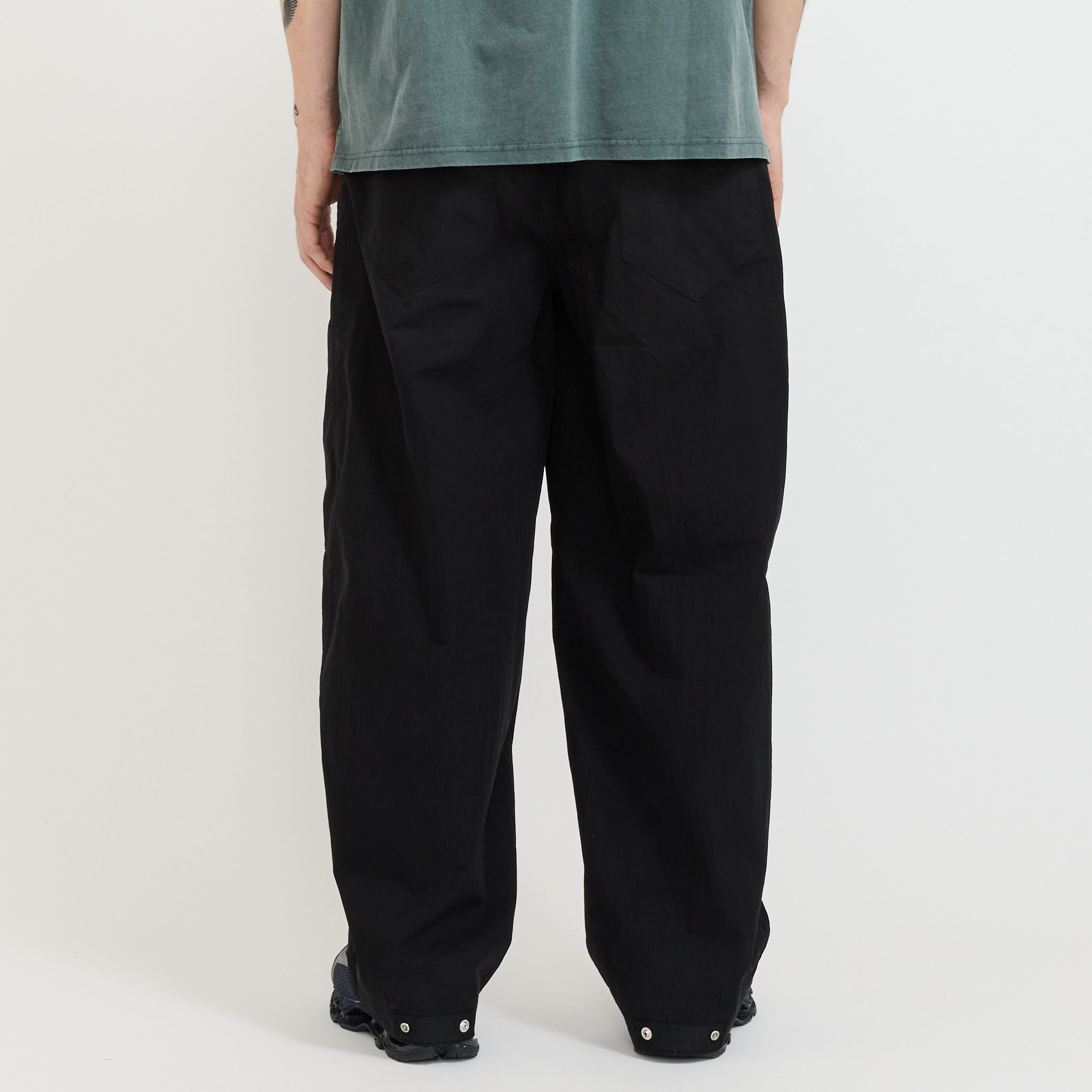 Fold Fatigue Wide Pants Black