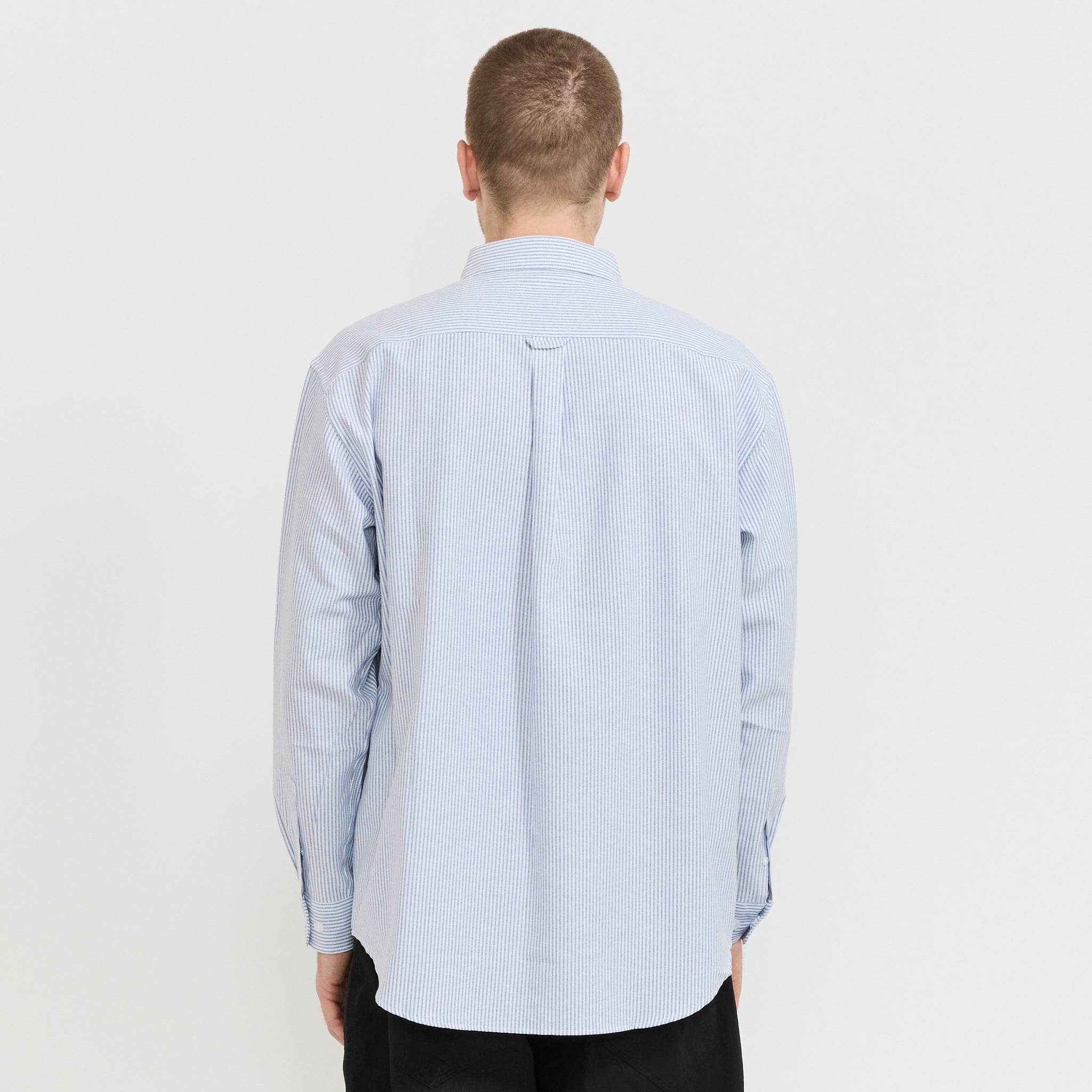 Frizmworks | OG Stripe Oversized Shirt Blue | Maplestore