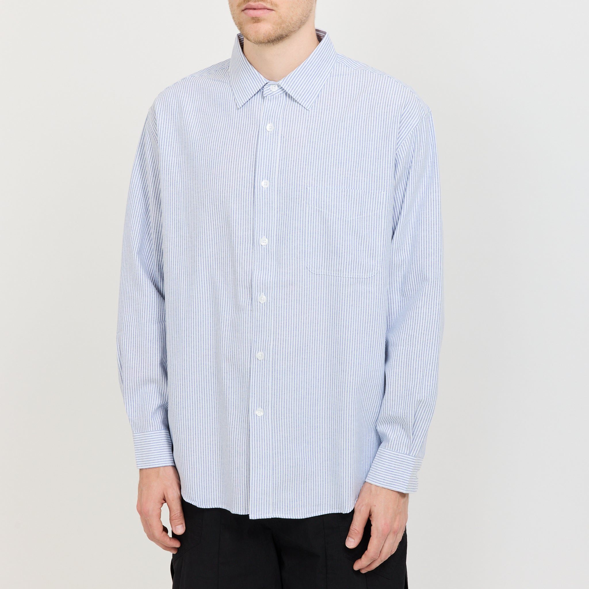 Frizmworks | OG Stripe Oversized Shirt Blue | Maplestore